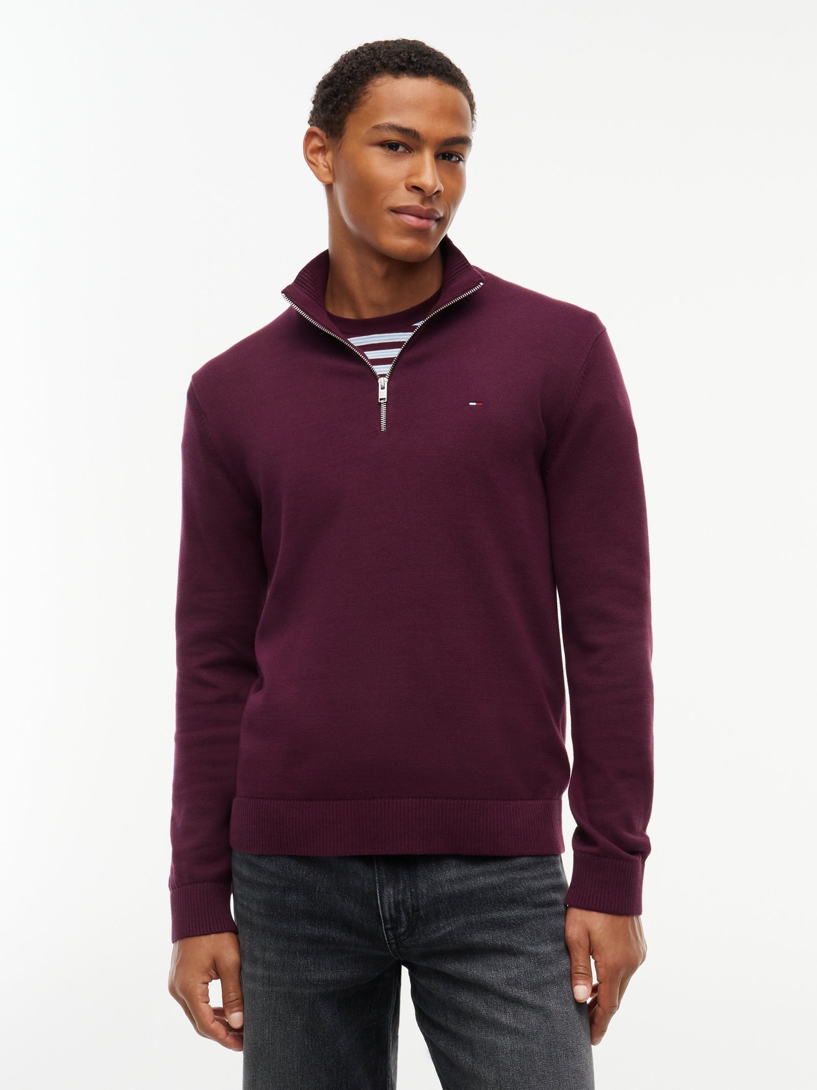 TJM SLM ESS LIGHT ¼ ZIP SWTR EXT, PURPLE #2
