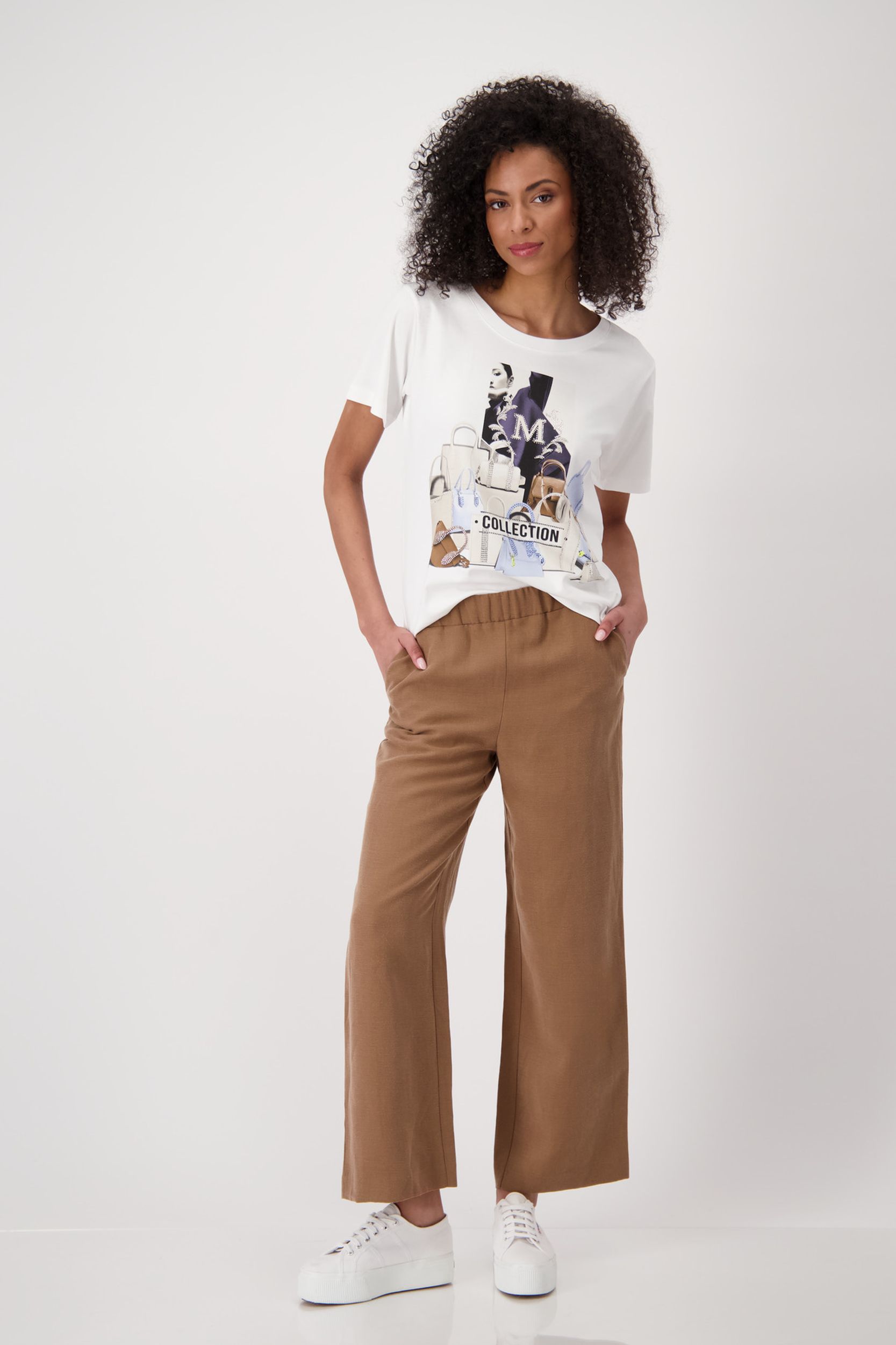 Monari |  T-Shirt, cream | 38