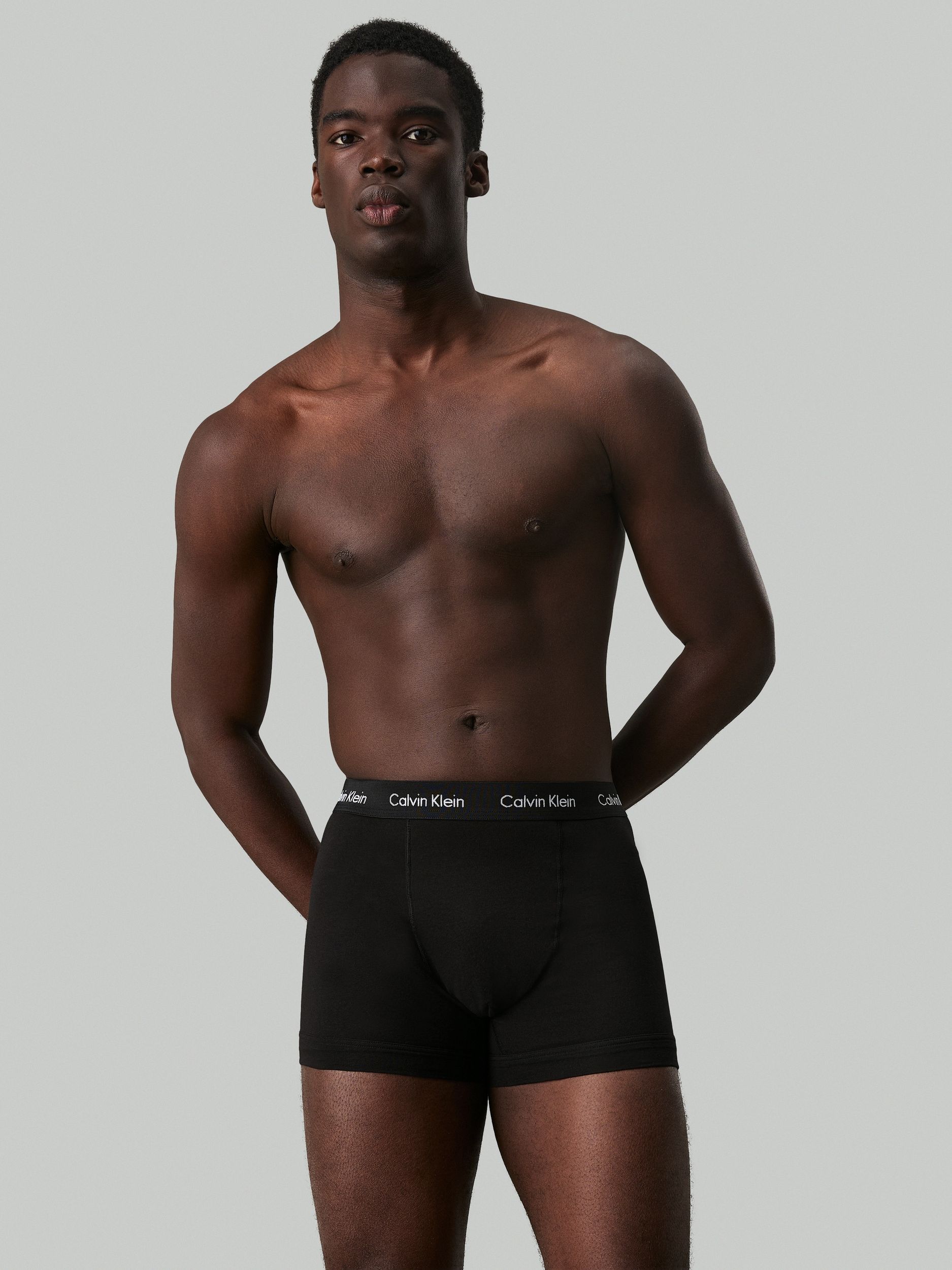 Calvin Klein |  Calvin Klein 3er Pack Boxershorts "Cotton Classics" | M | b- blk, hemisphere bl, ash wbs