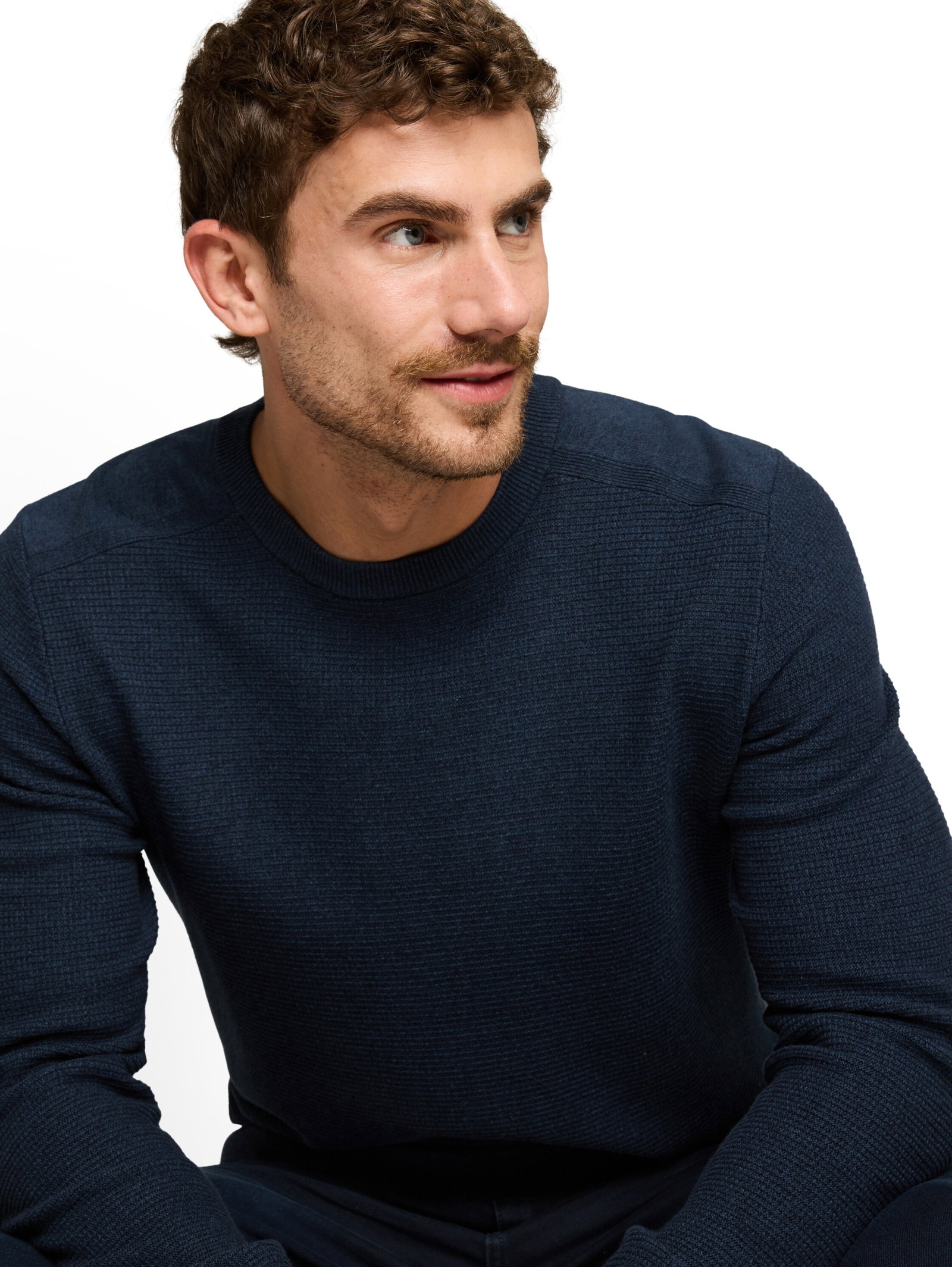 mouline structured crew neck k, mouline blue navy #6