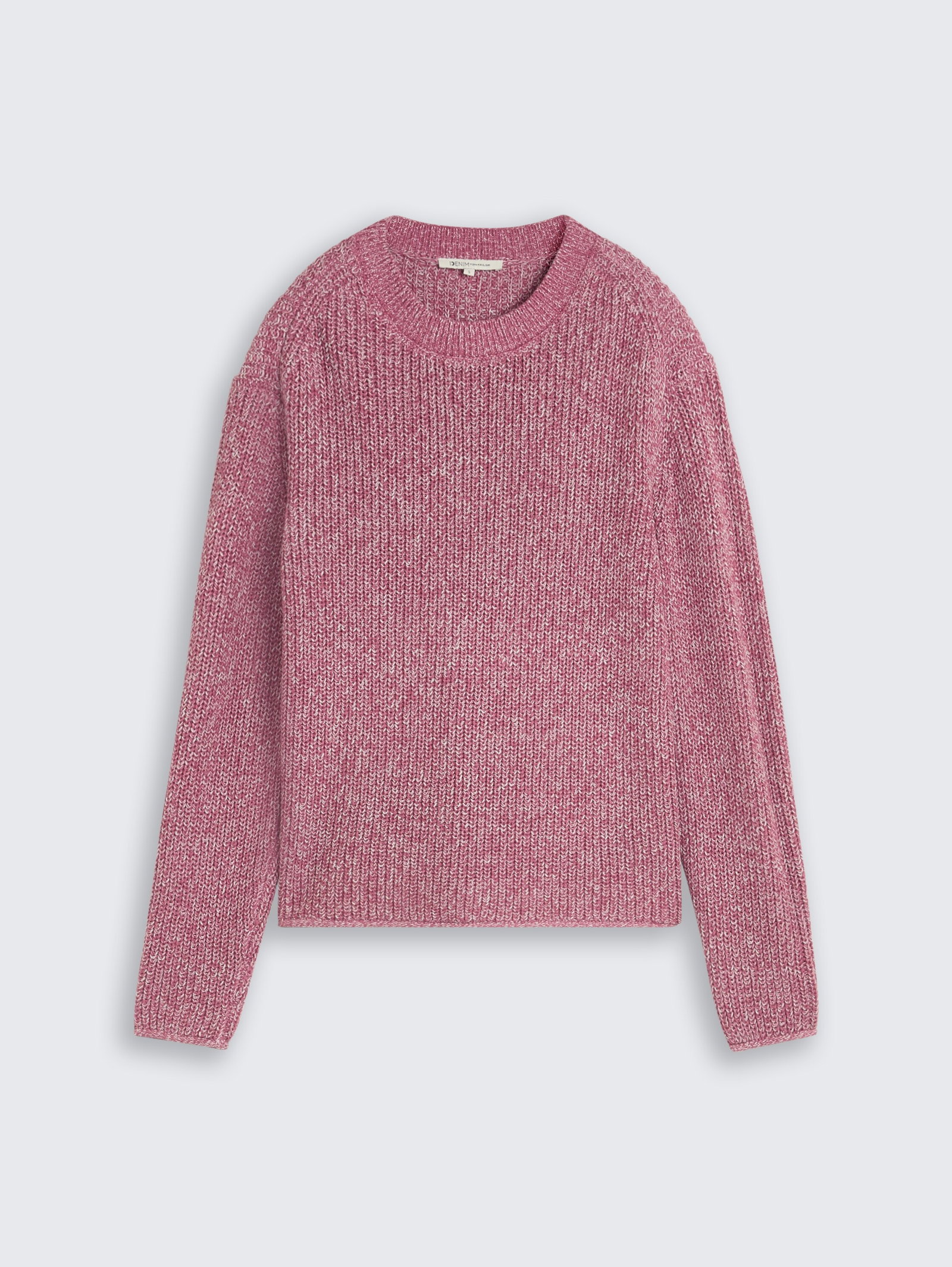 knit mouline crew-neck, dusty berry mouline #7