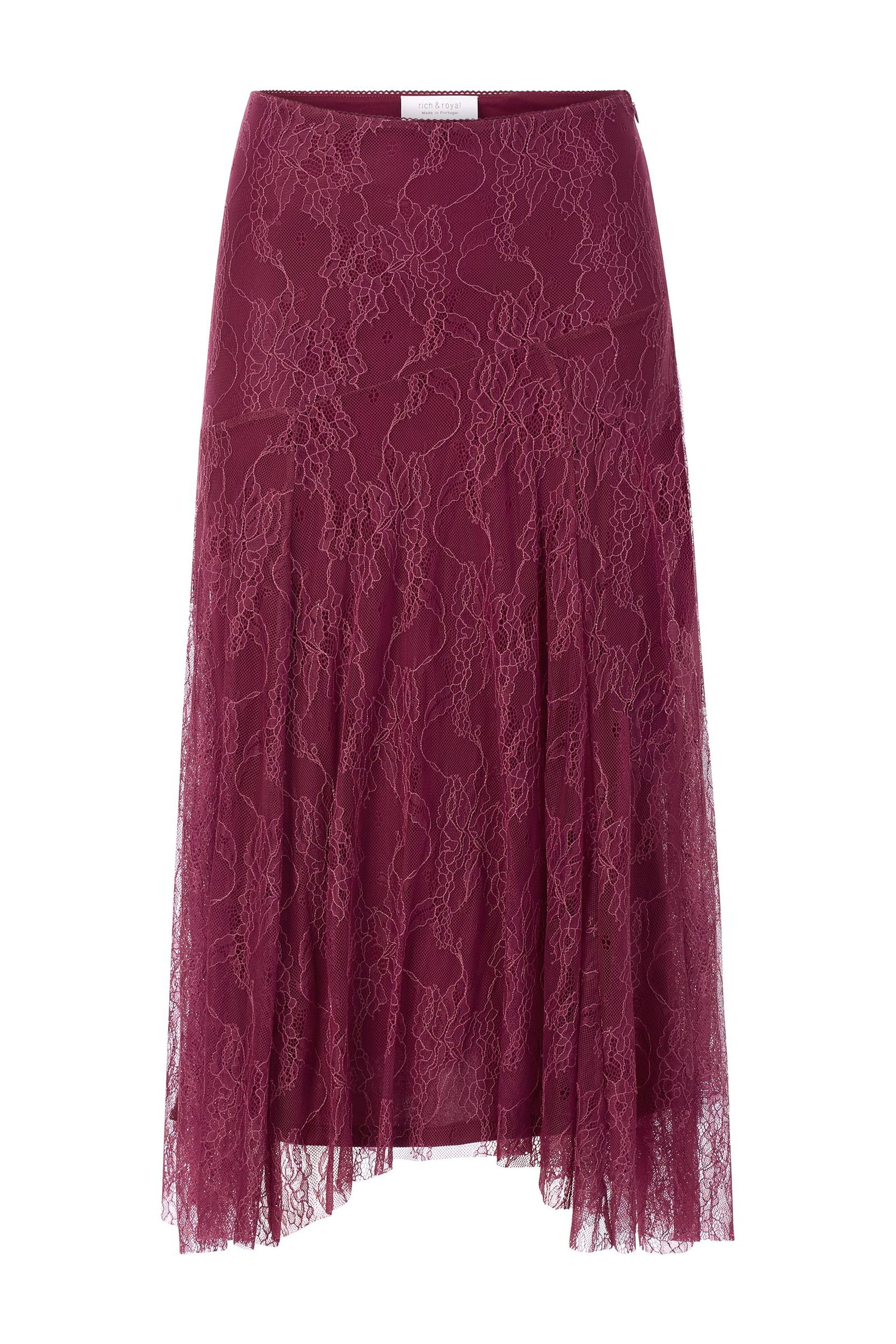  |  Lace Midi Skirt, ruby glow | L | ruby glow