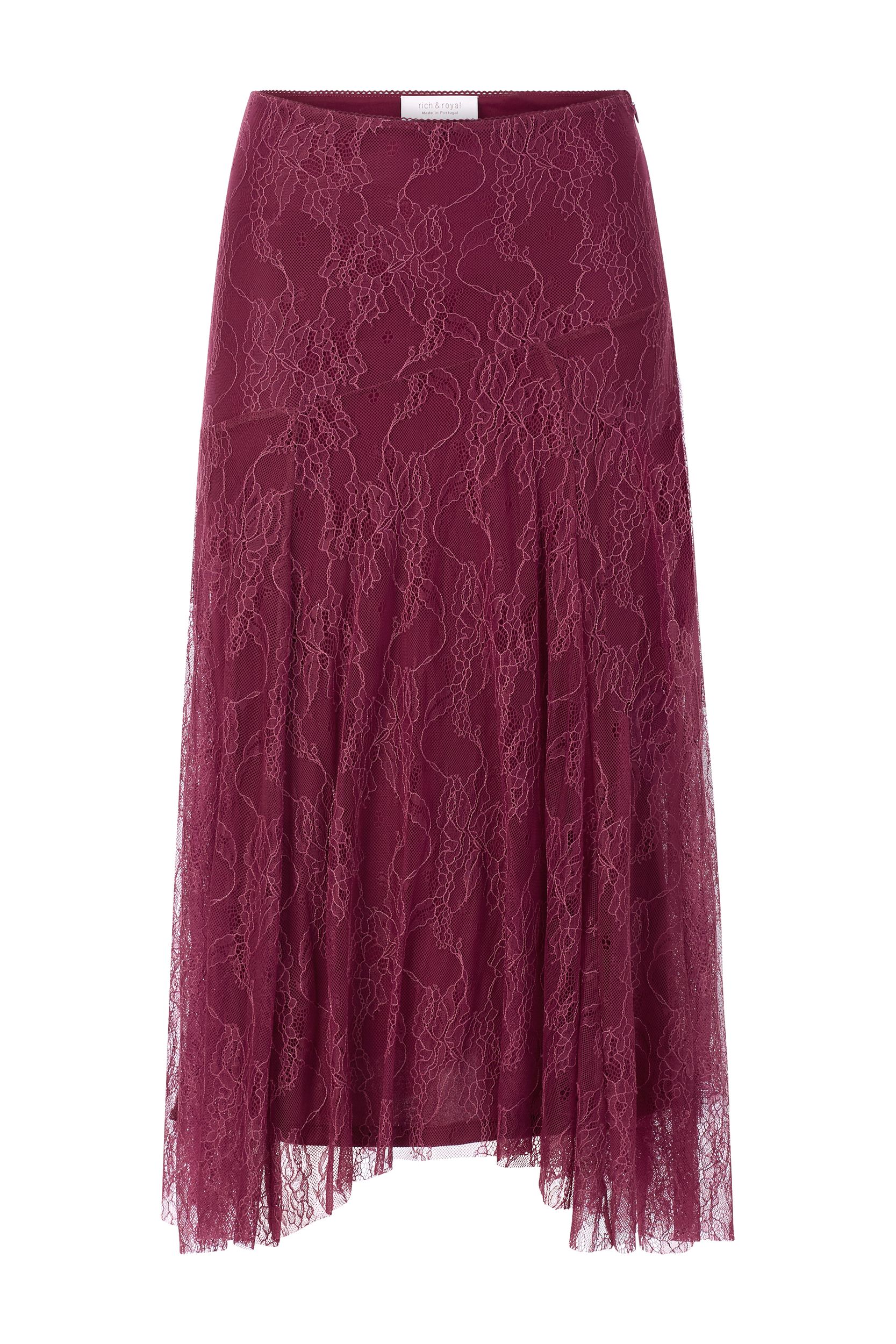  |  Lace Midi Skirt, ruby glow | L | ruby glow