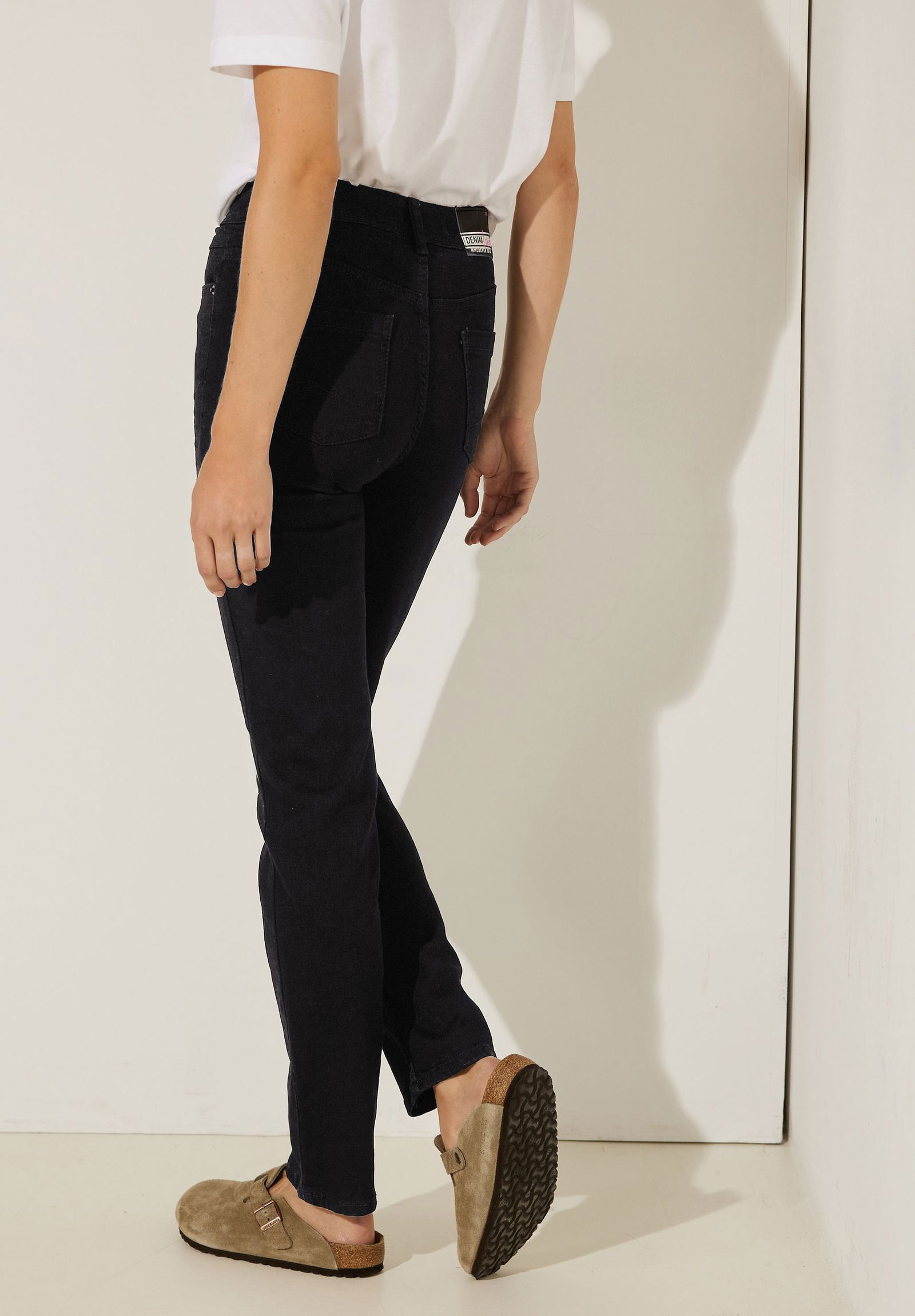 CECIL |  CECIL Straight Leg Jeans  | 28/32 | black