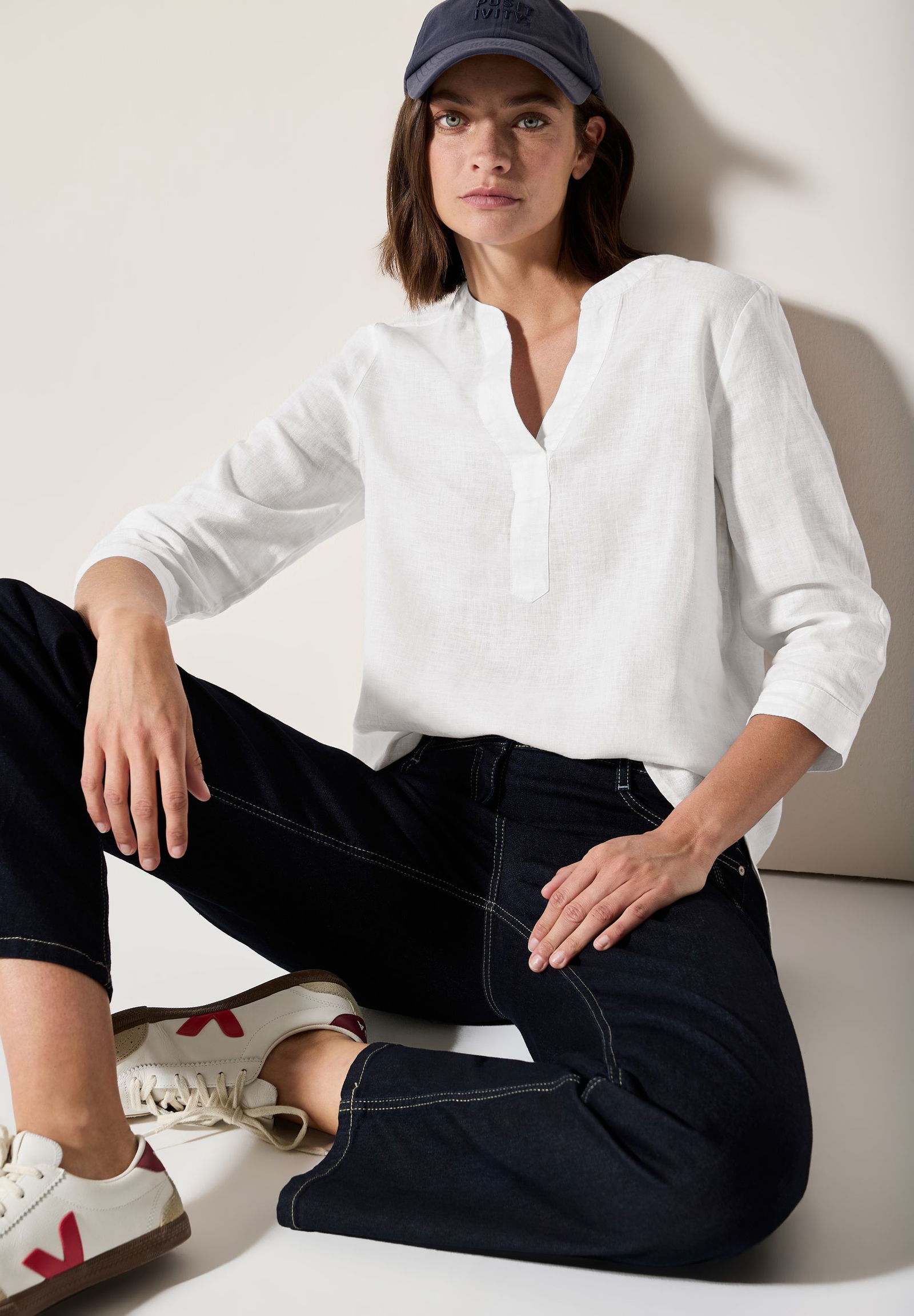 CECIL |  CECIL Bluse aus Leinen  | XL | white