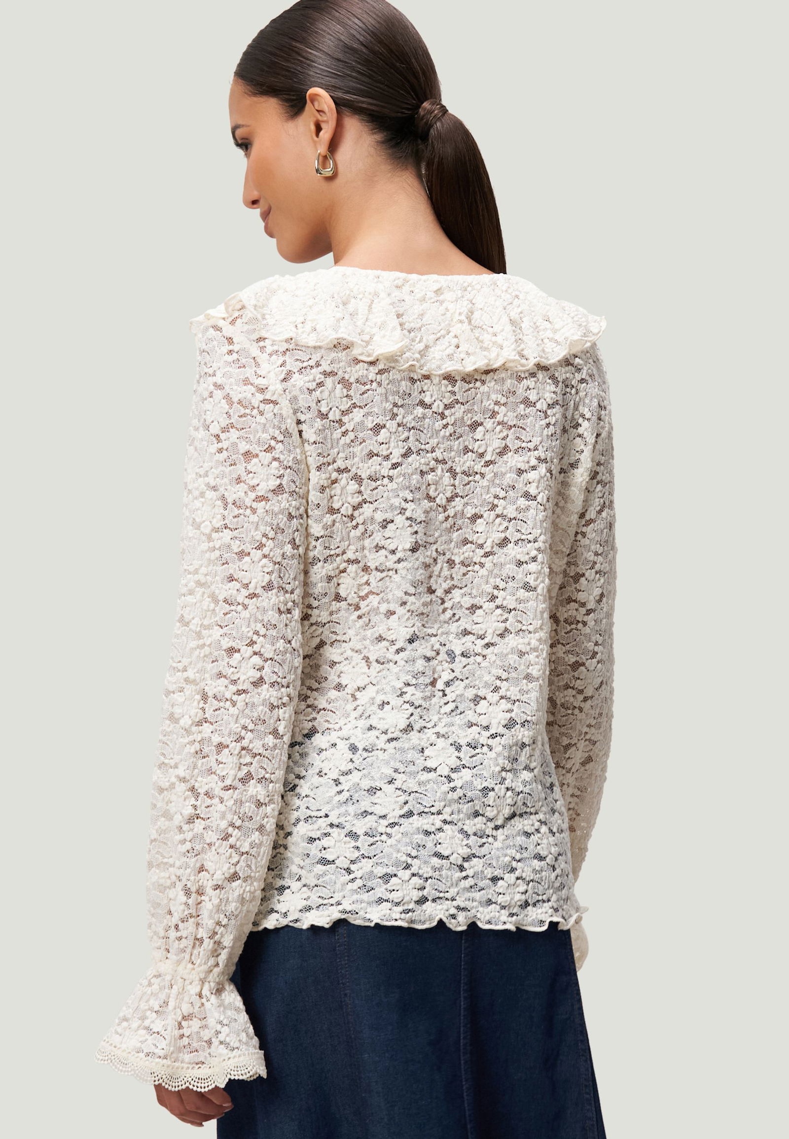 Zero | Zero Druckbluse | 36 | eggnog