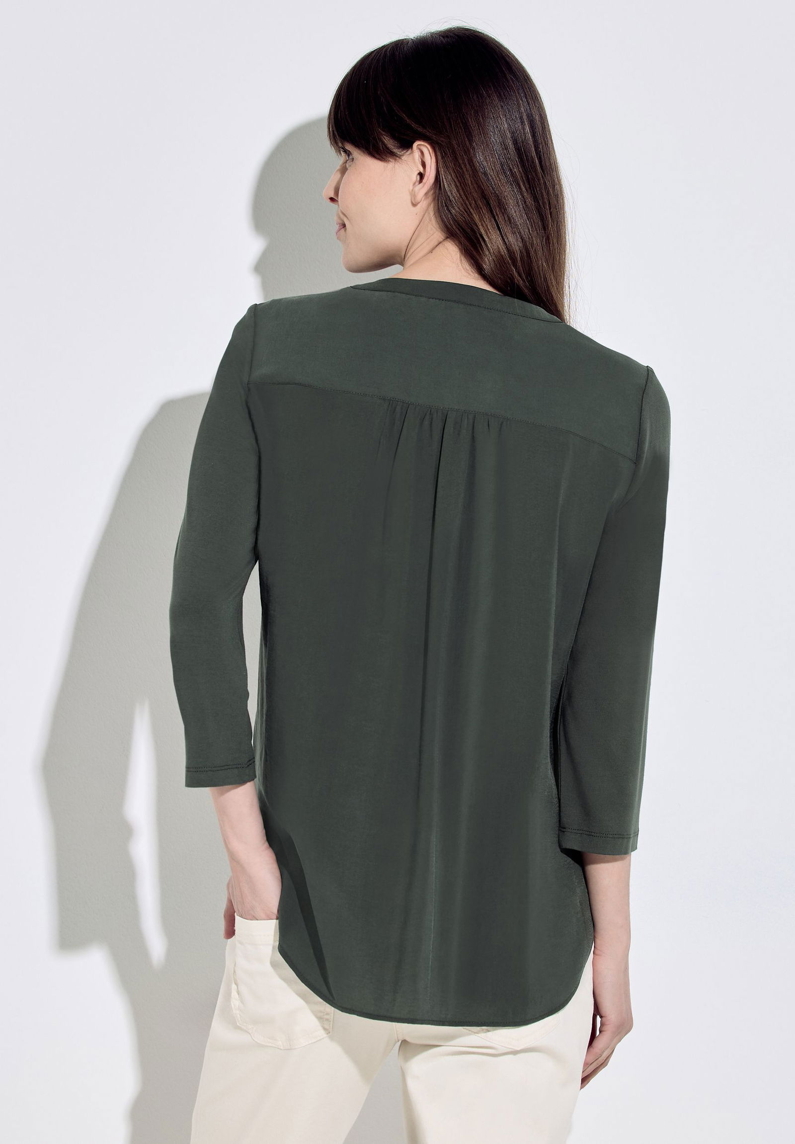 CECIL | CECIL Druckbluse | XXL | strong khaki