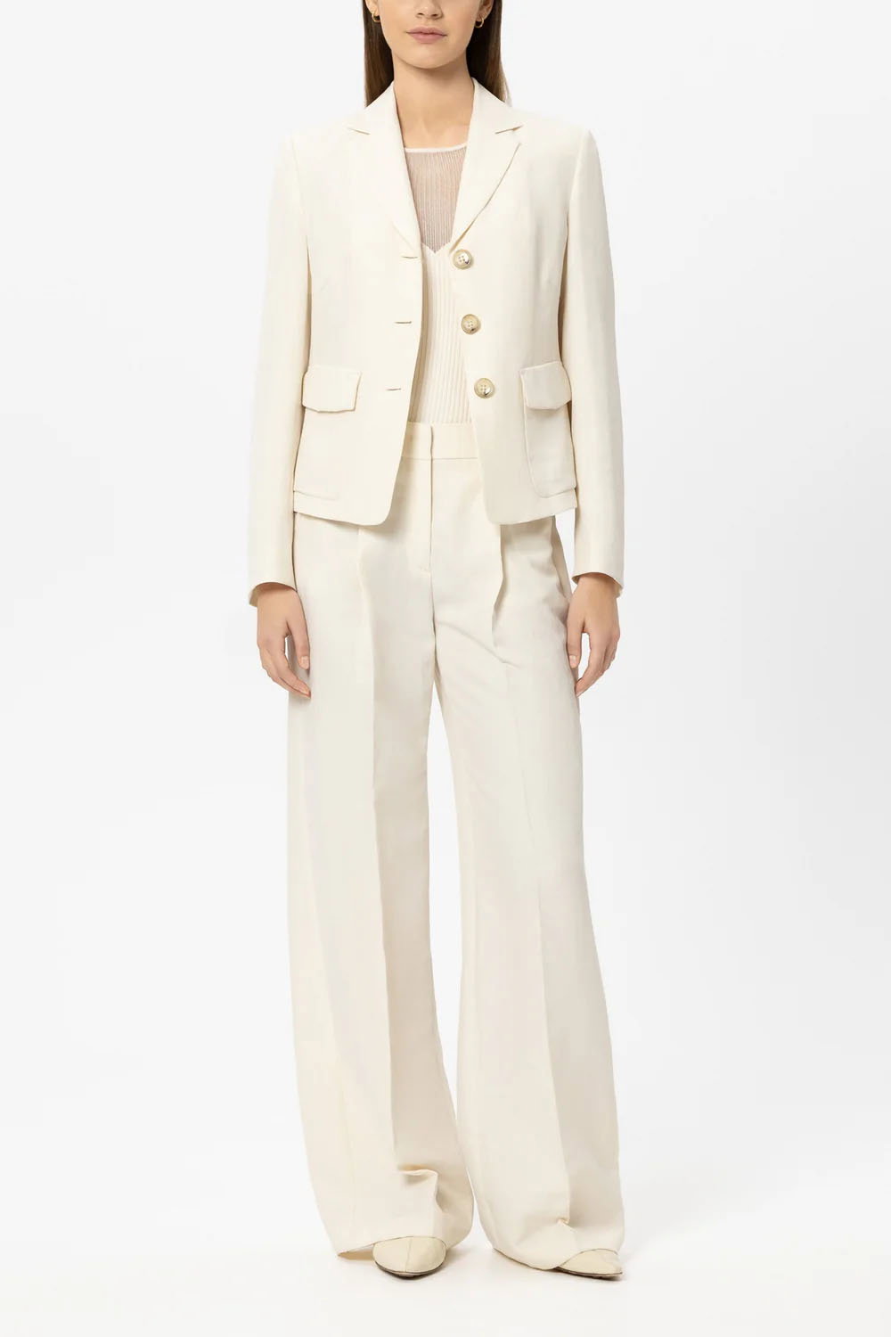 Luisa Cerano Blazer aus Leinen-Mix, milk #2
