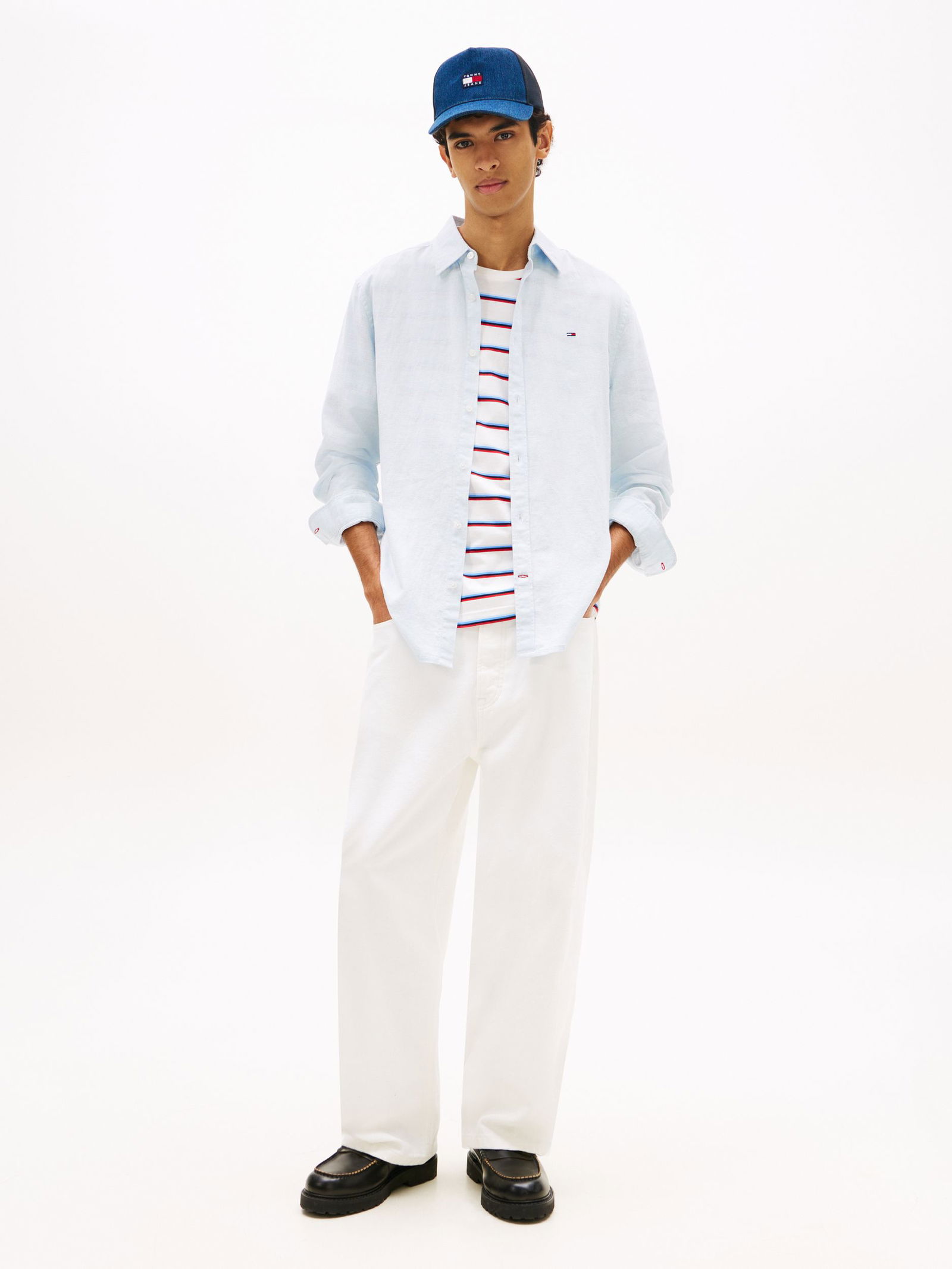 Tommy Jeans |  Tommy Jeans Hemd Super Slim Fit  | M | sweet blue