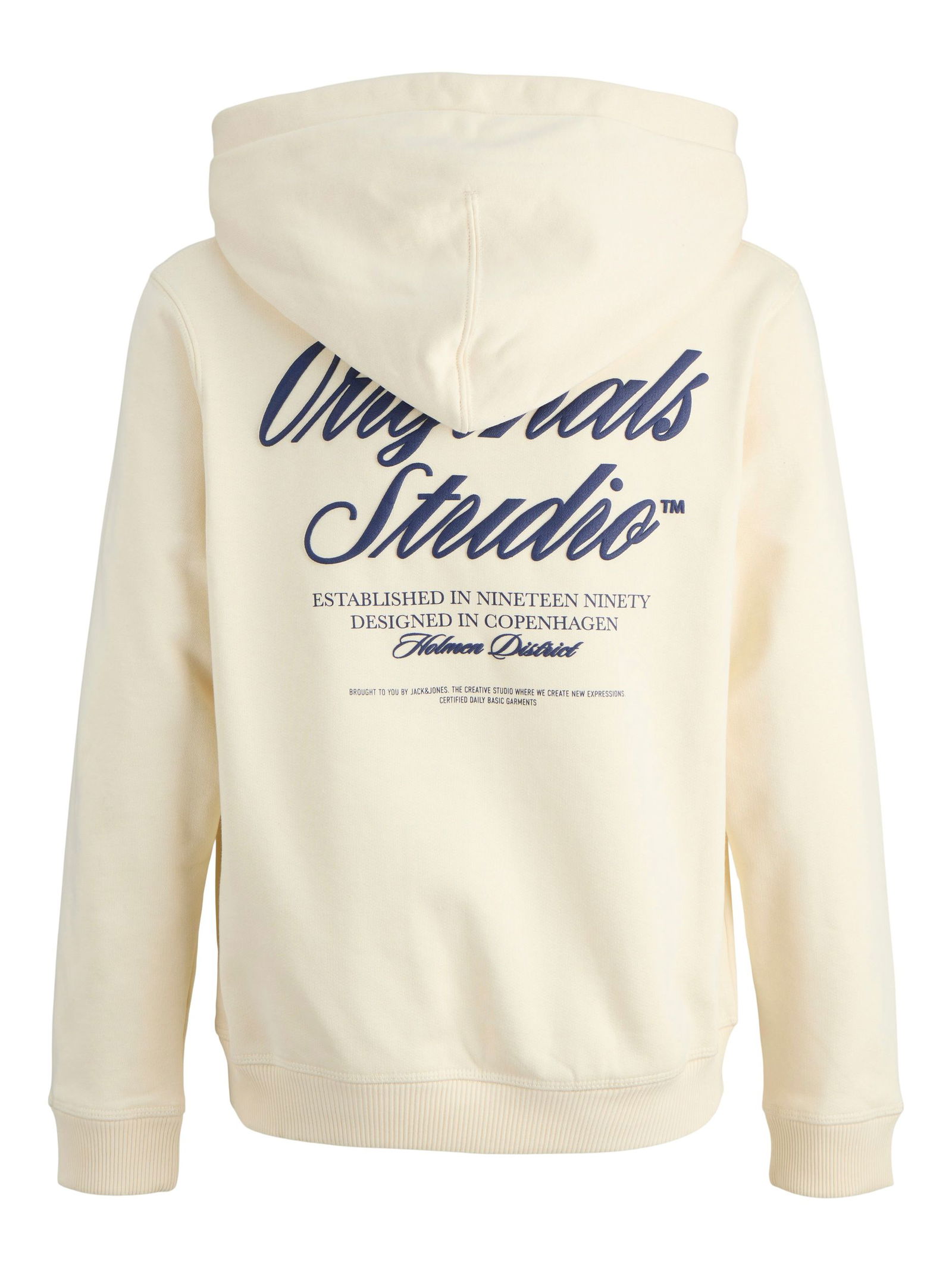 Jack&Jones |  JORNORREBRO TYPO BACK SWEAT HOOD SN JNR | 140 | antique white