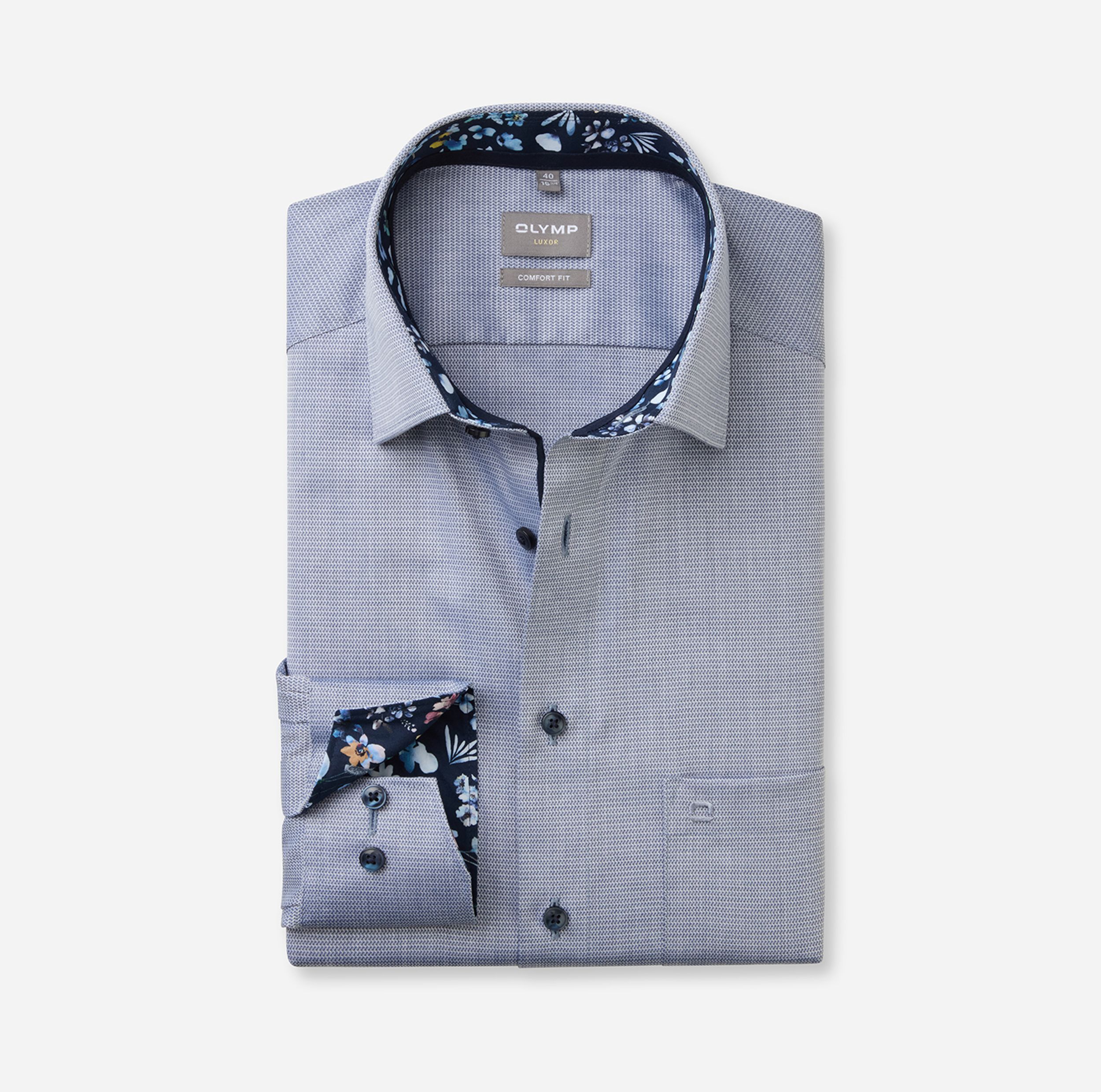 Olymp |  Olymp Hemd Modern Fit  | 46 | marine