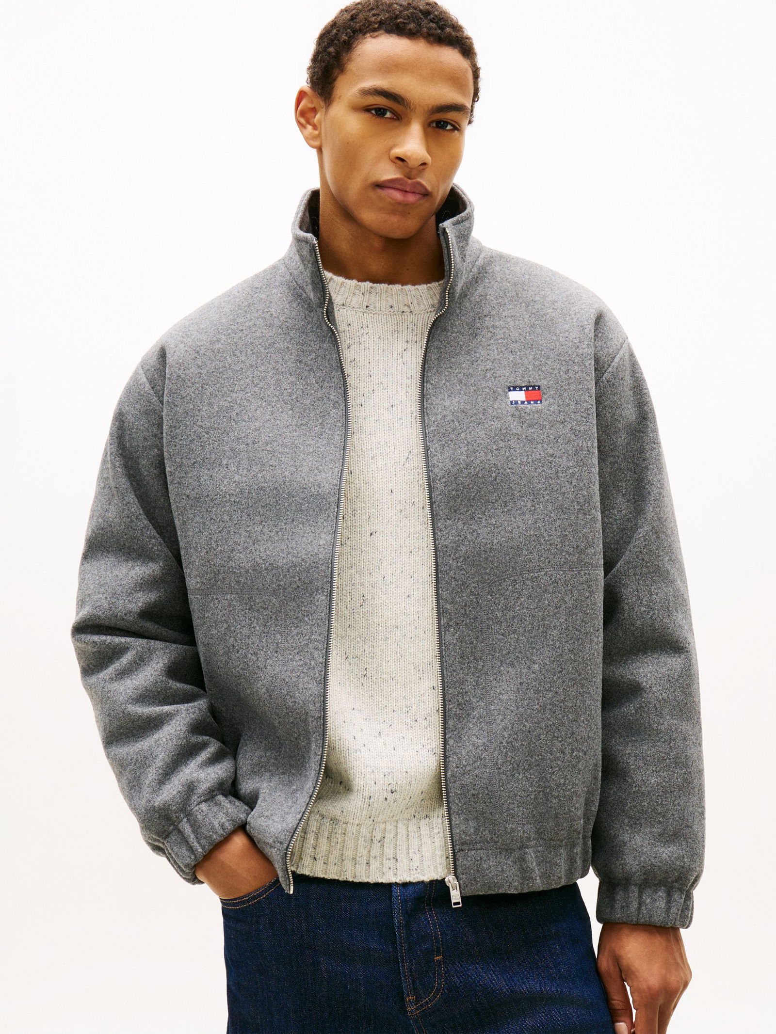 Tommy Jeans |  Tommy Jeans Blouson  | S | light grey heather