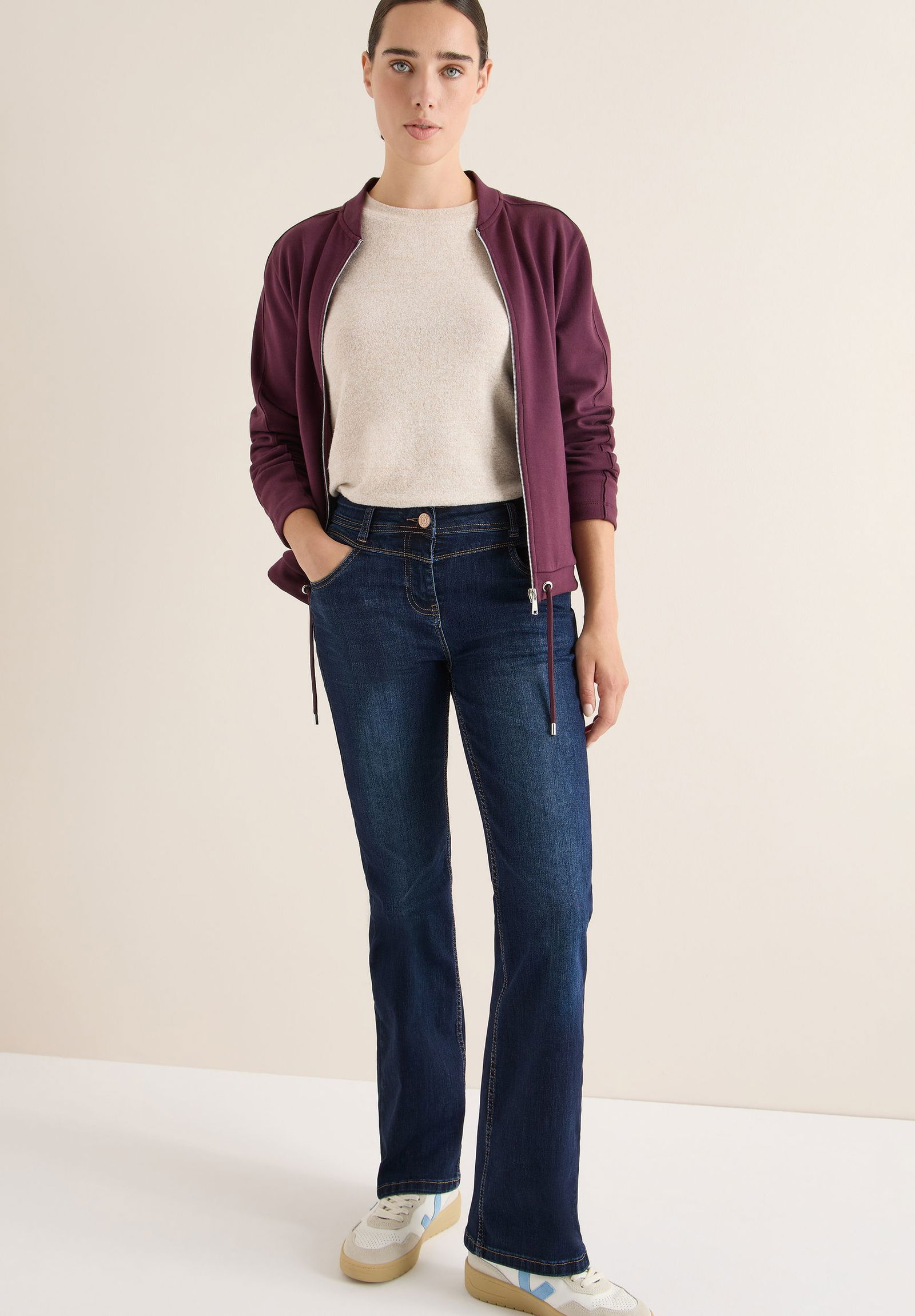 CECIL | CECIL Schmale Hose | 27/30 | dark blue wash