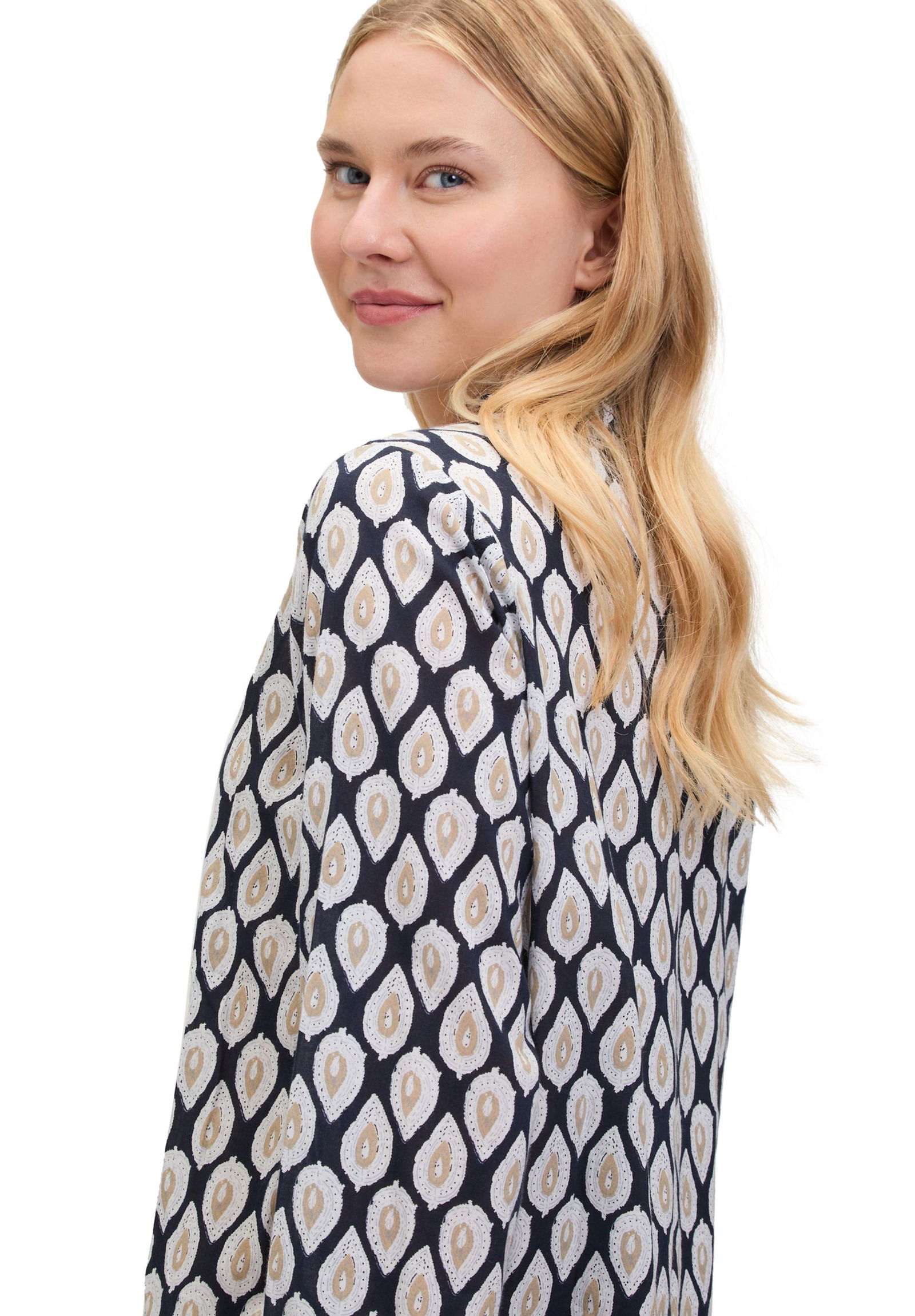  |  Bluse Kurz 1/1 Arm, Blue/Nature | 42