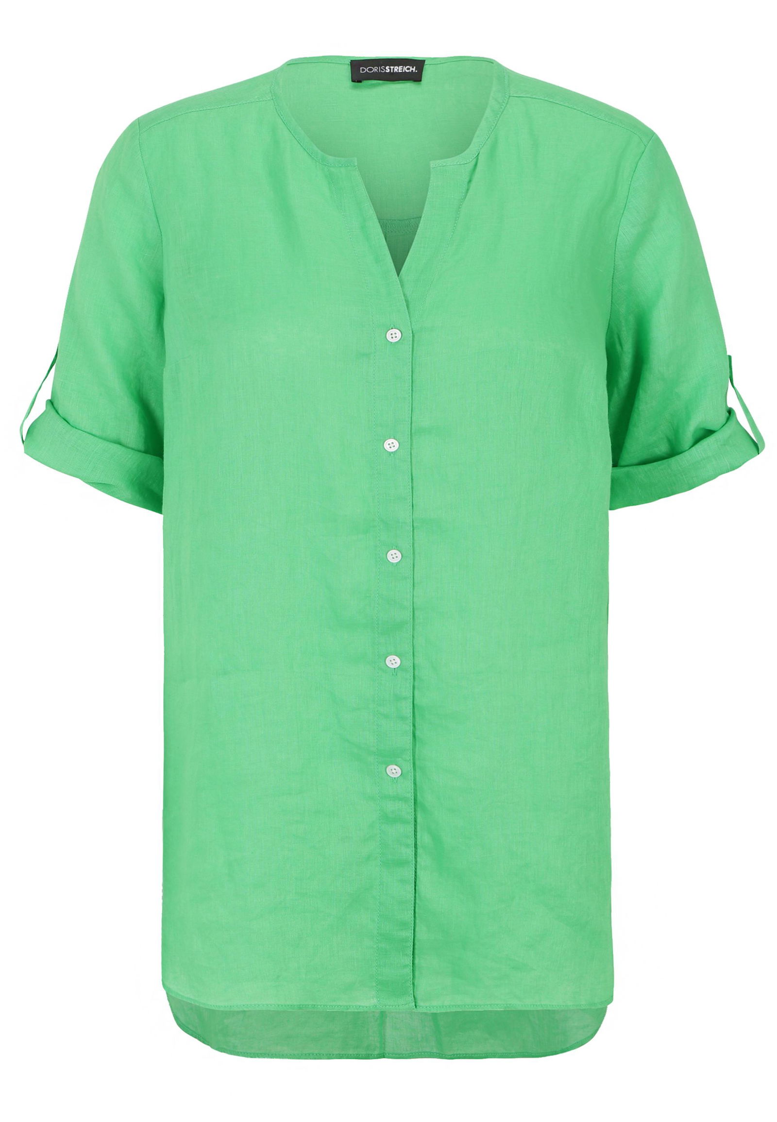 Doris Streich |  Doris Streich Bluse aus Leinen  | 50 | azur