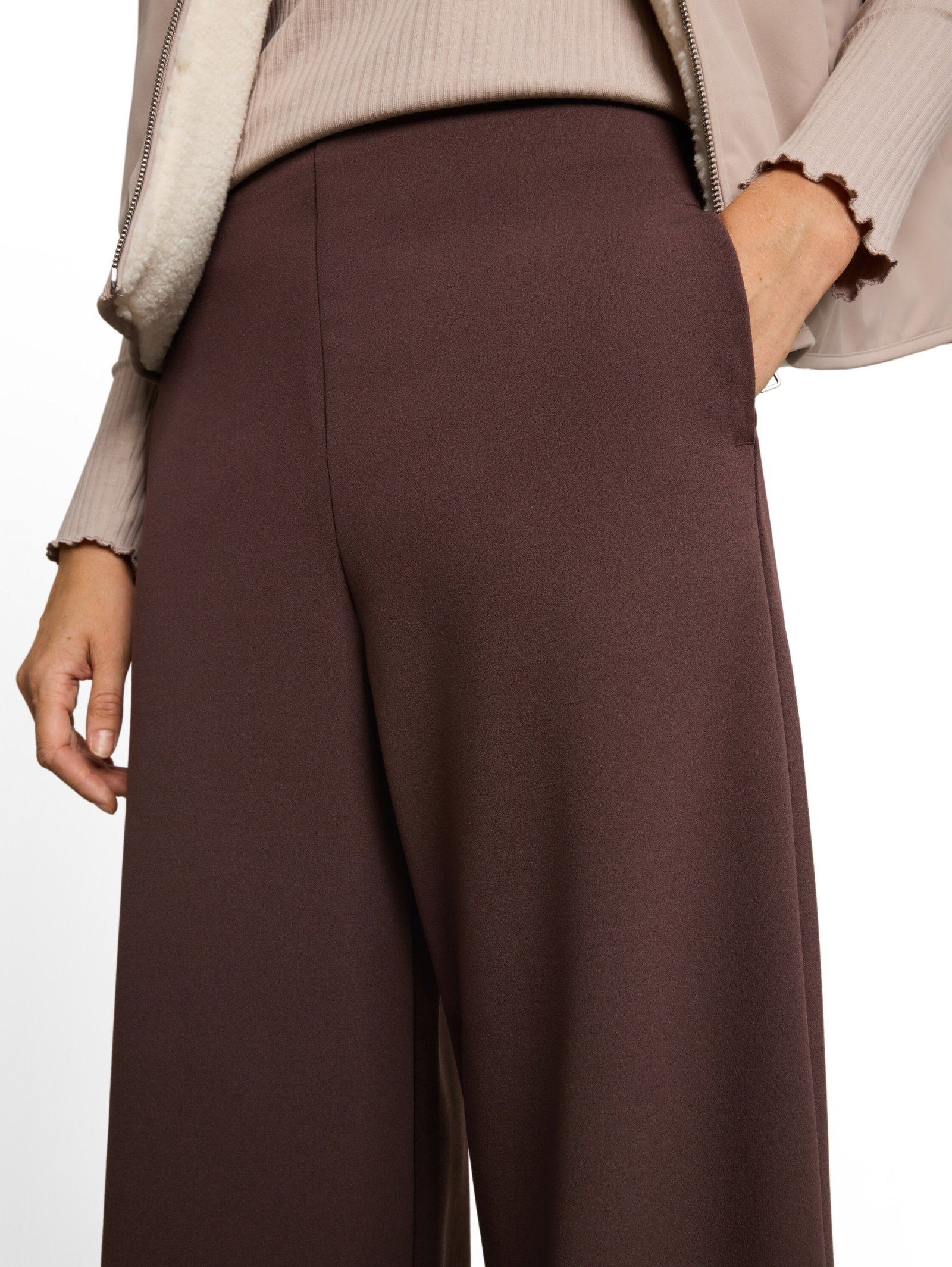 easy culotte, cool dark brown #6