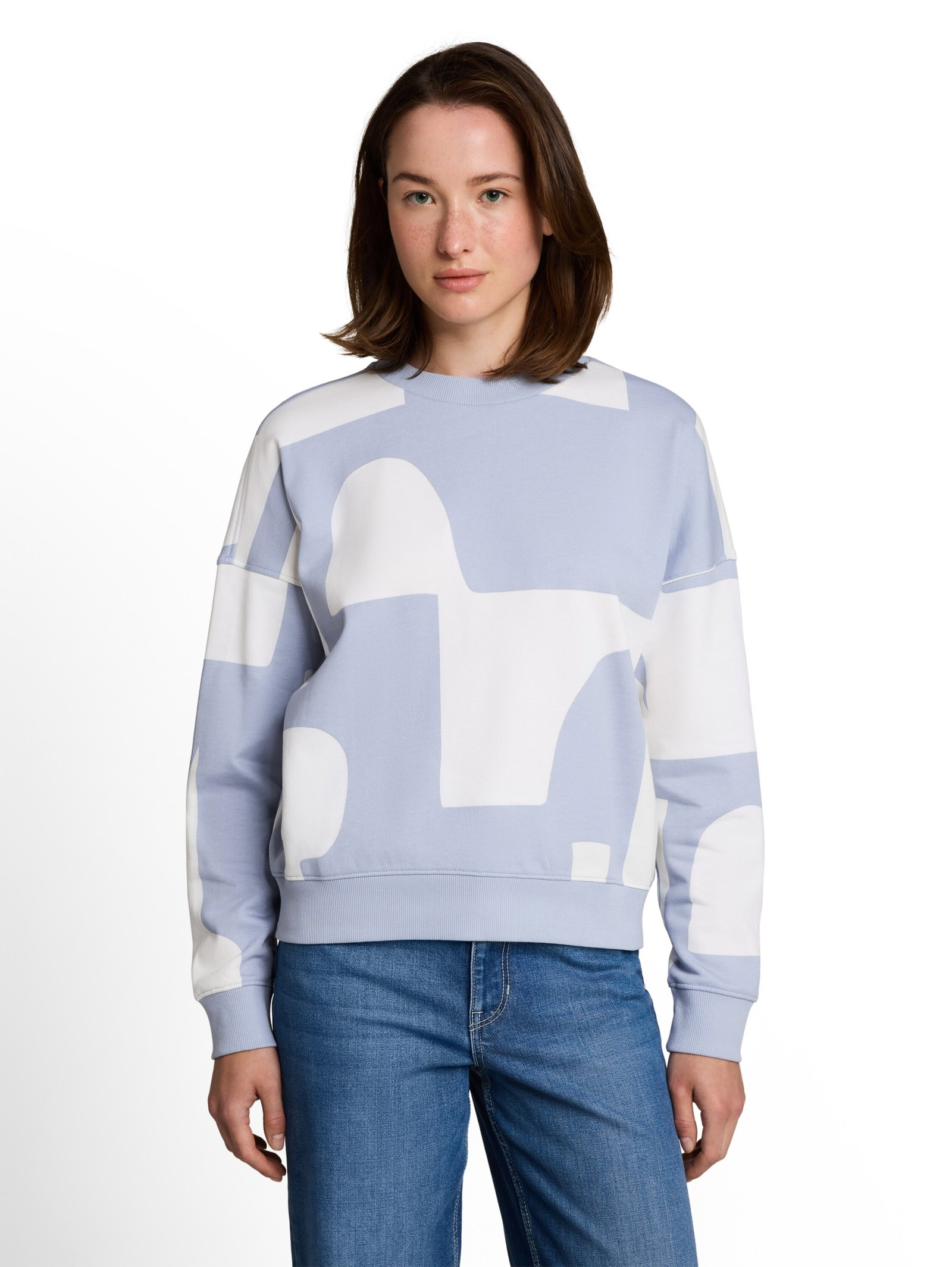 printed sweatshirt, foggy blue big scale print #5