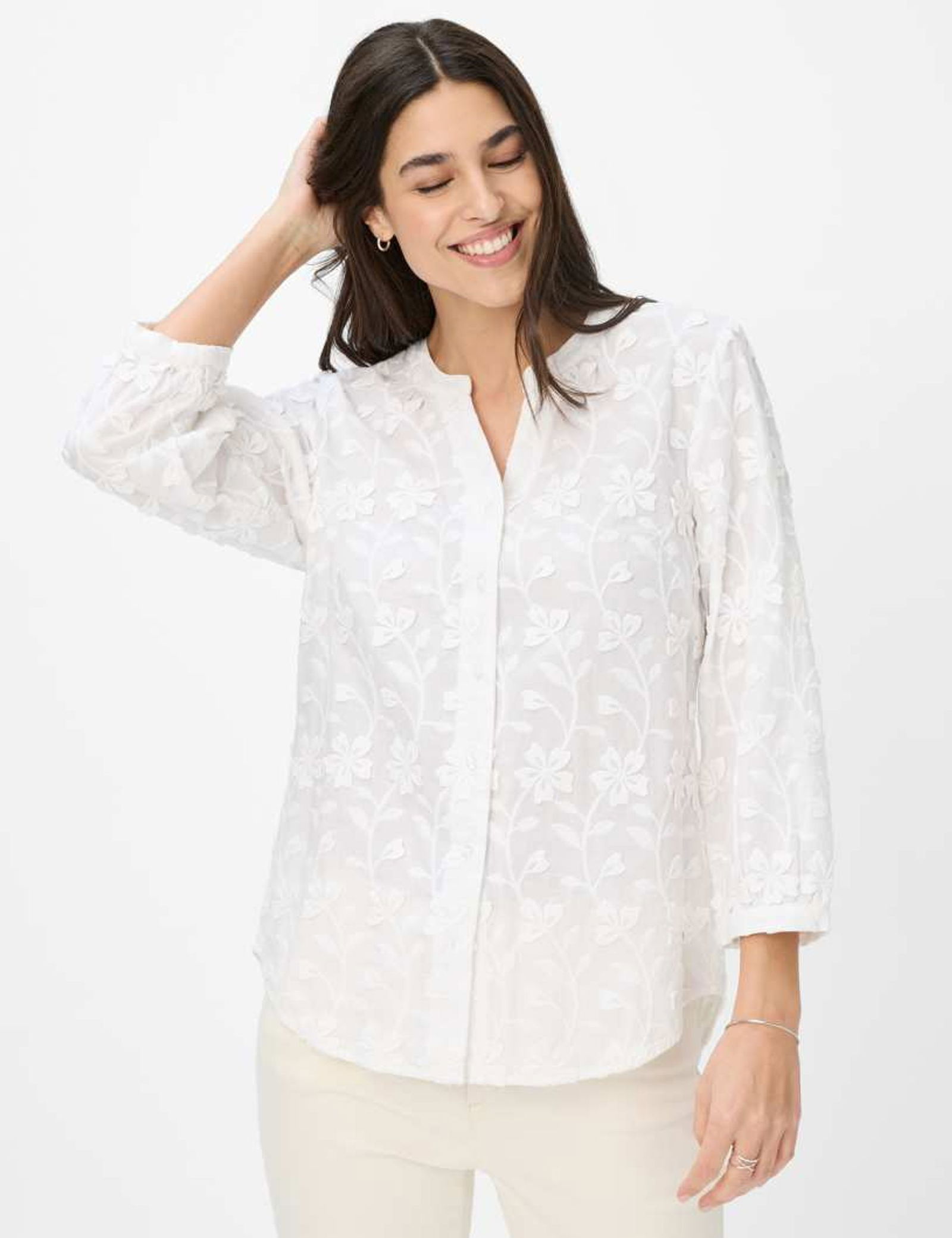 Brax | Brax Druckbluse | 40 | white