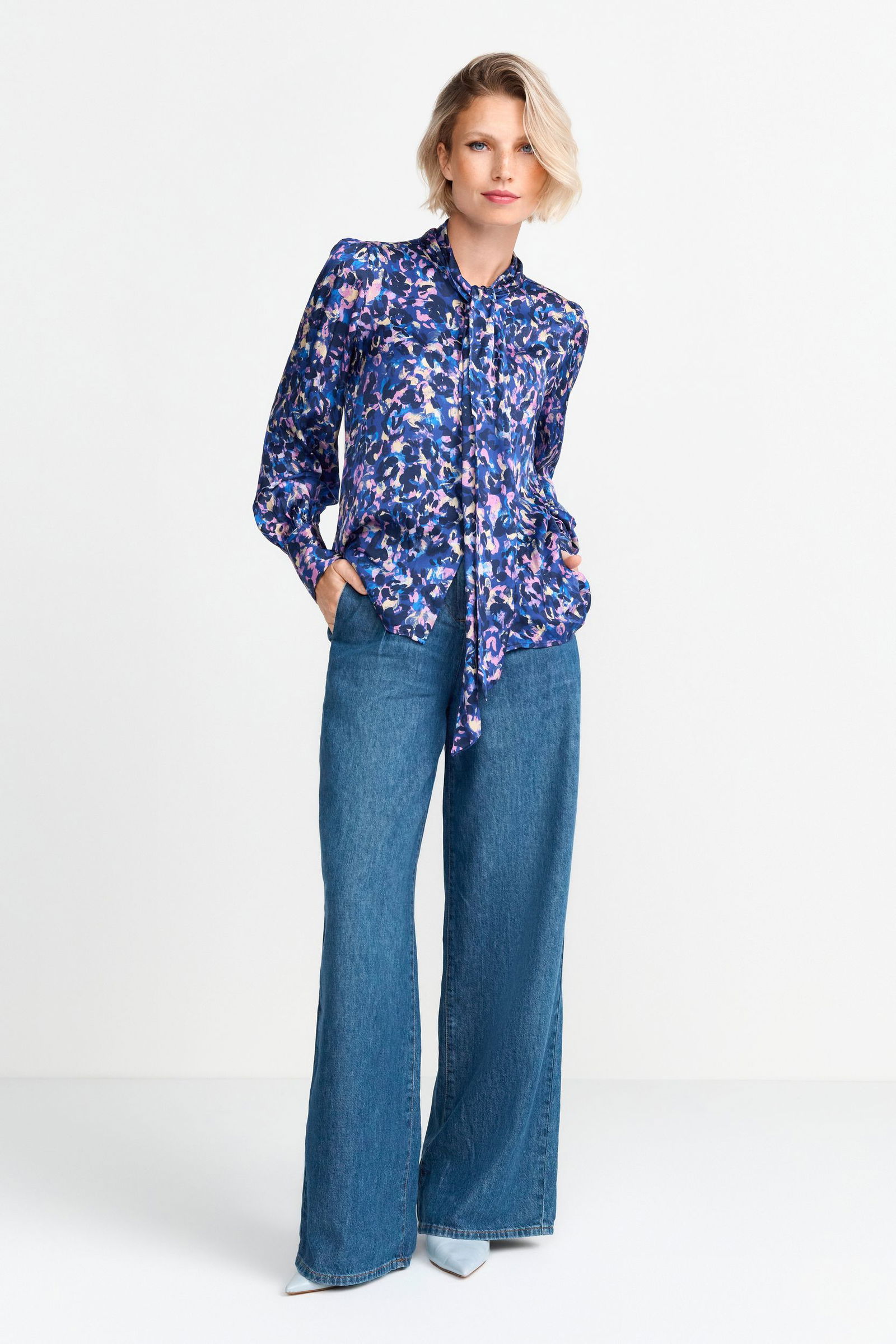 f29891f06daabb1f75940d07d23a4271 Rich & Royal |  Rich & Royal Druckbluse  | 40 | midnight blue