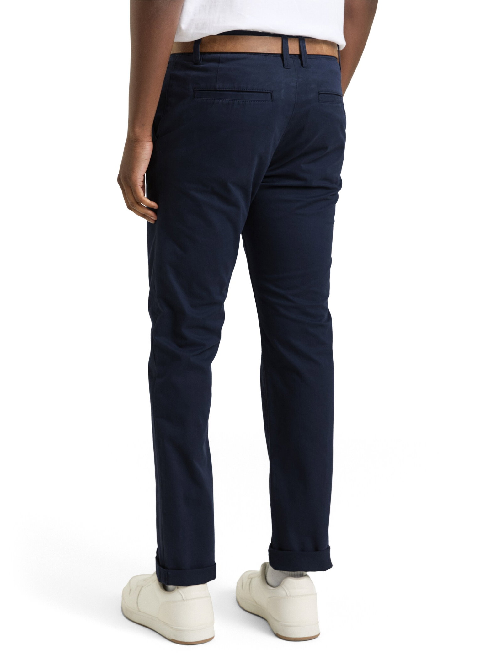 Slim Chino with belt, sky captain blue #4