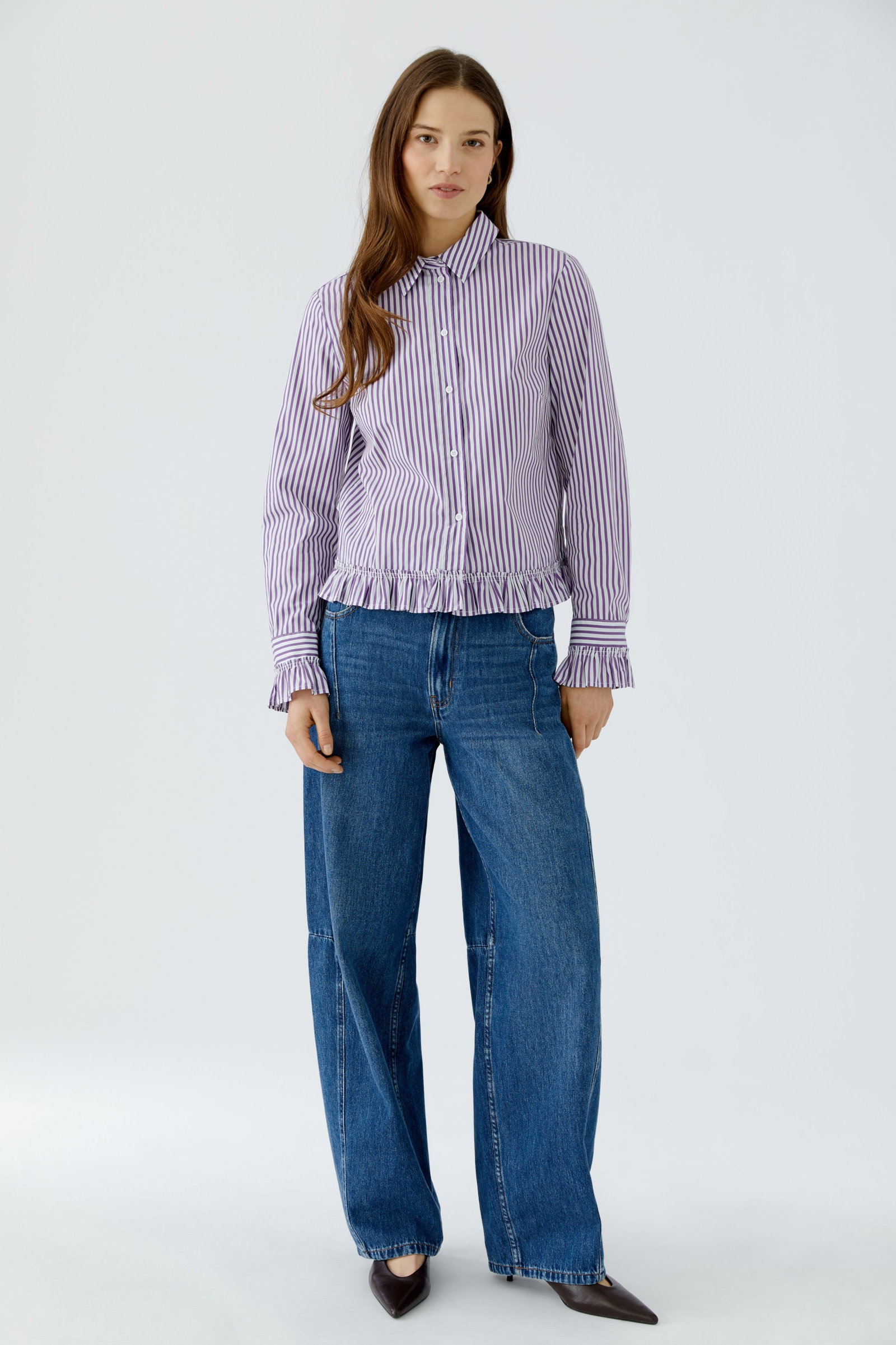 Bluse, white violett #2
