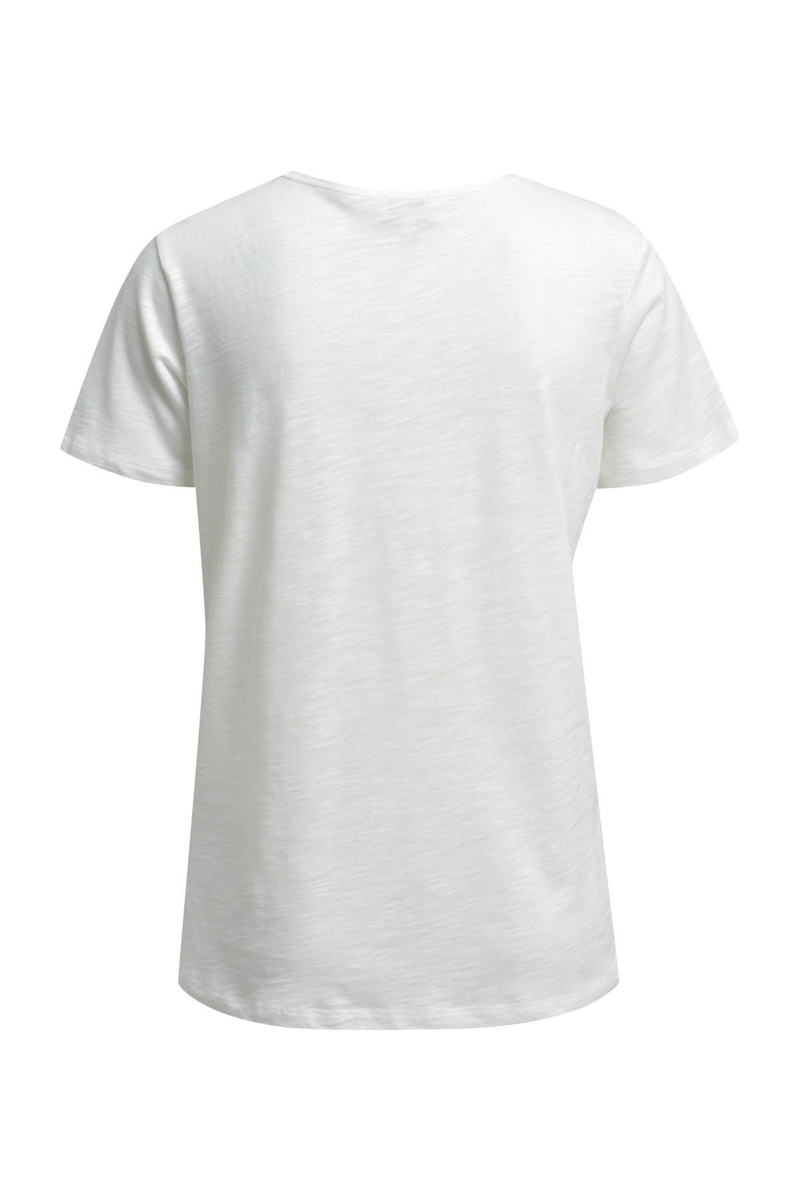Milano |  deep roundneck t-shirt 1/4 sleeve + AW | L | offwhite