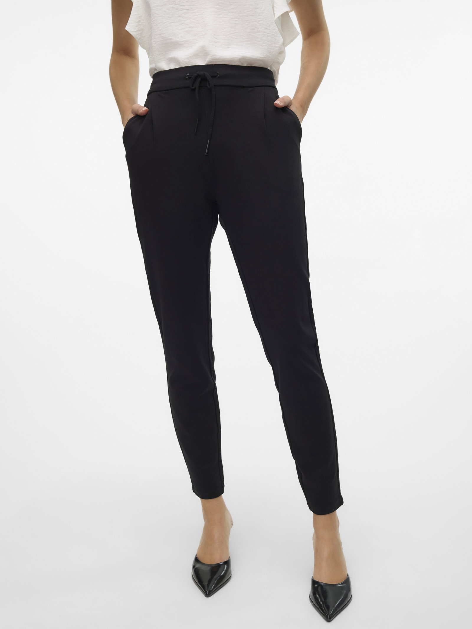 VMEVA MW LOOSE STRING PANT GA NOOS, Black #3