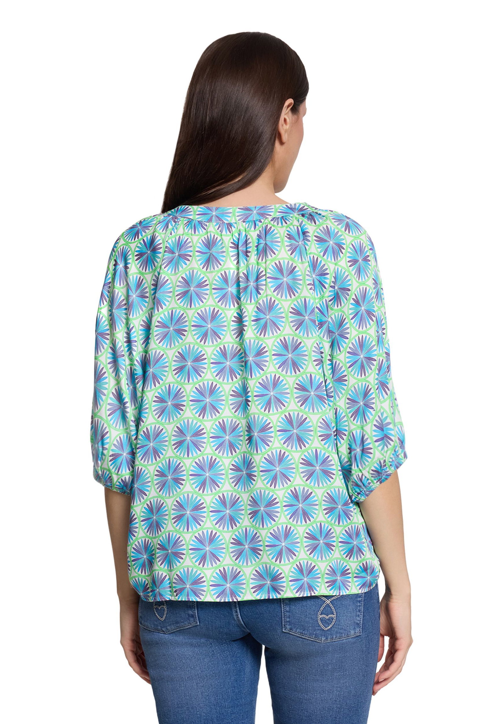 Cartoon |  Cartoon Druckbluse  | 46 | green/blue