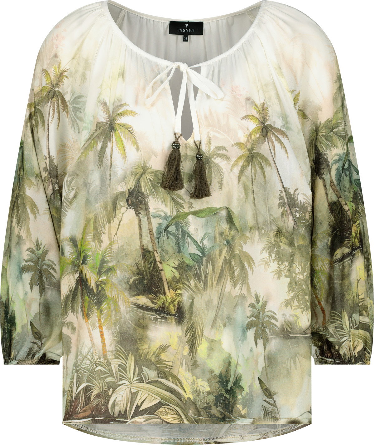 Monari Bluse mit tropischen Print #1