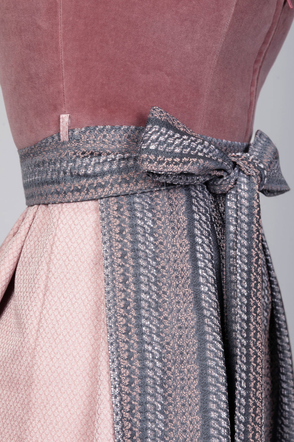 Edelnice Midi Dirndl Marie Samt Altrosa #8