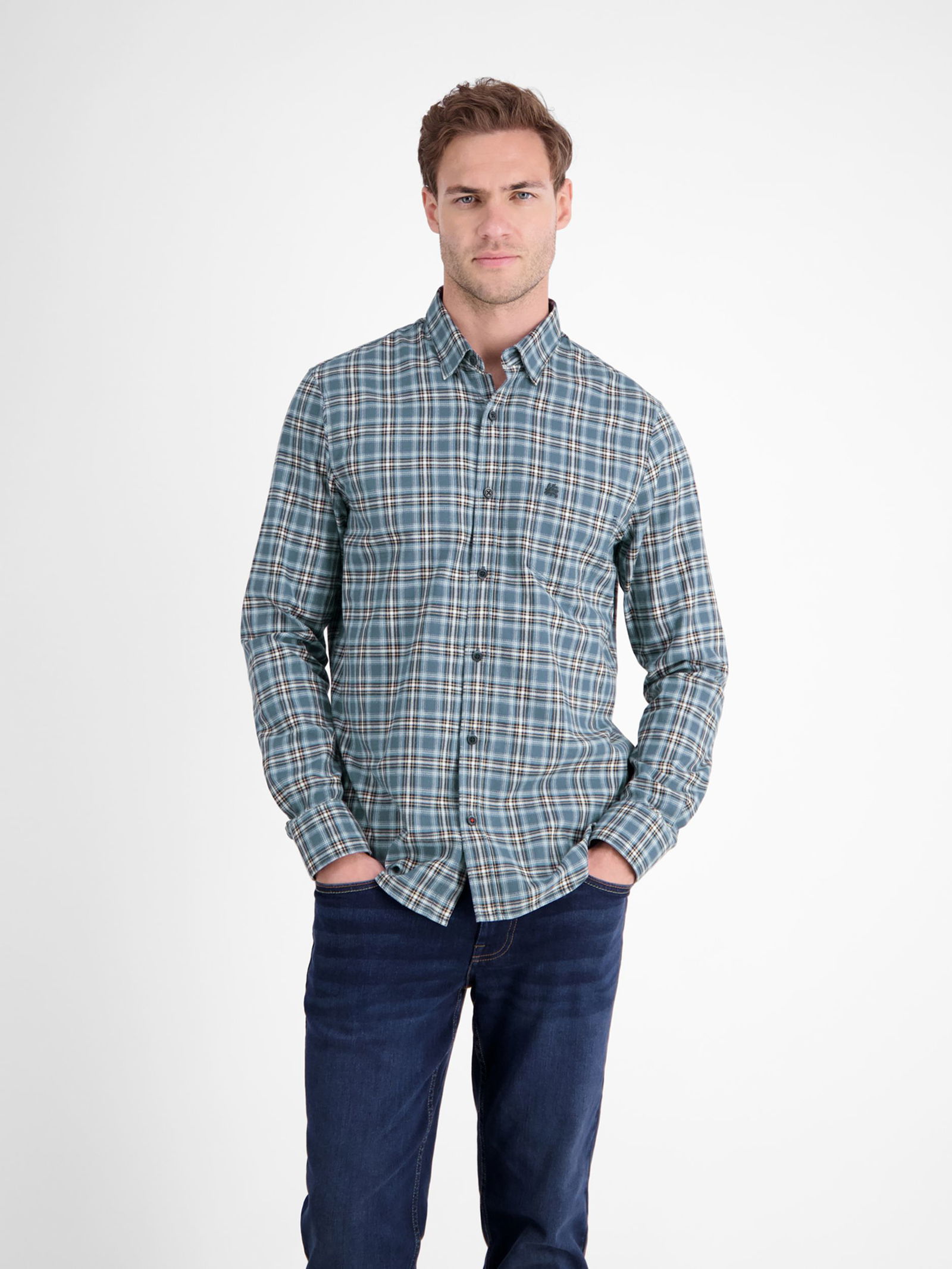 Lerros | Lerros Hemd Regular Fit | M | storm blue
