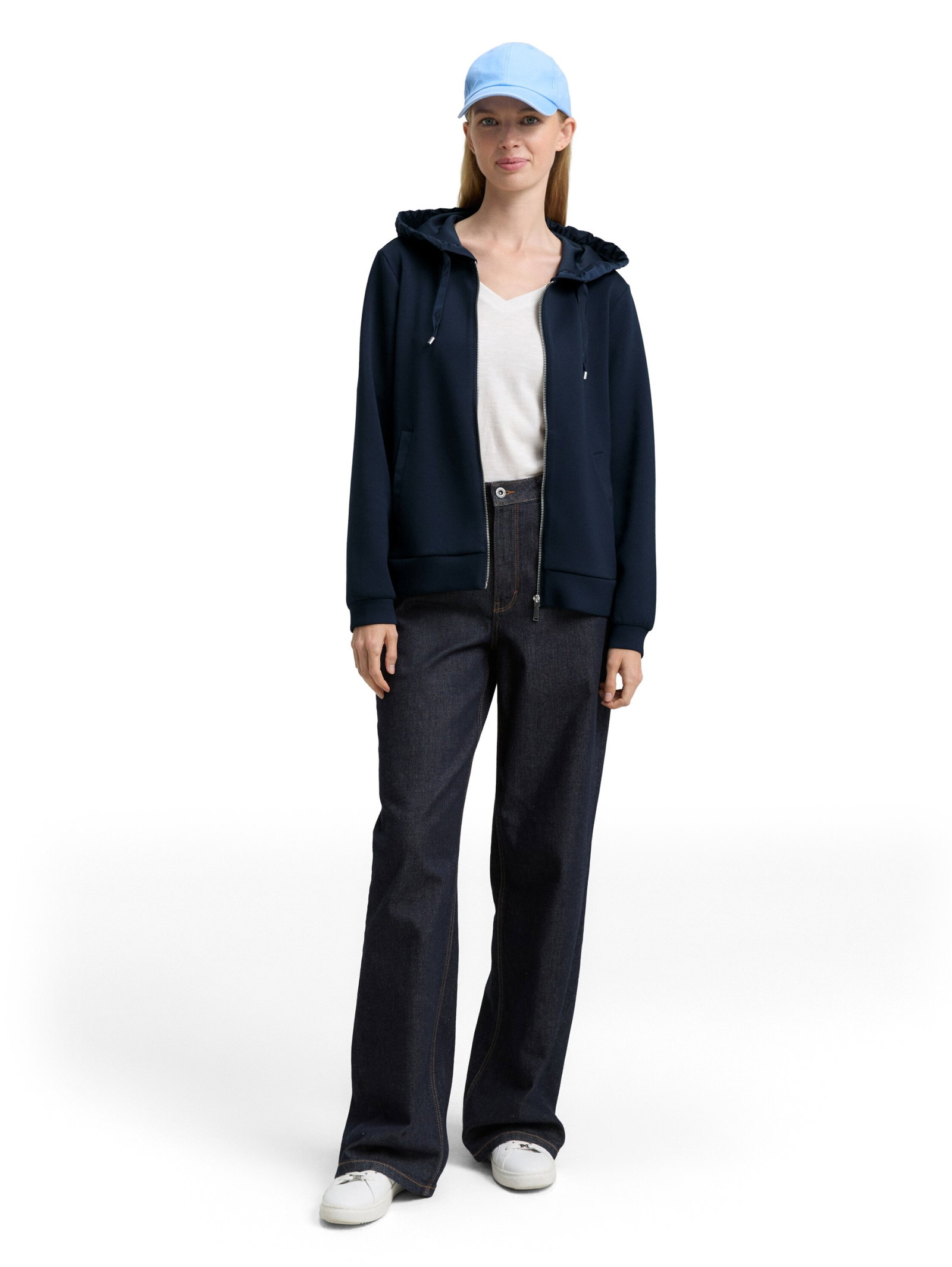 Sweatjacket with hood, sky captain blue #3