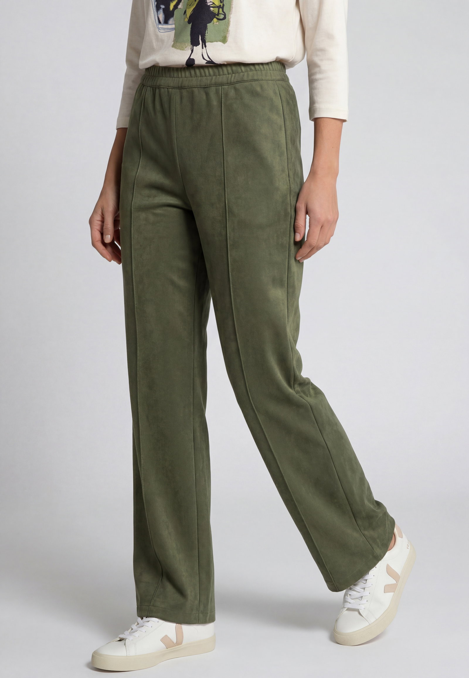 Trousers Casual Long, Olive Green #5