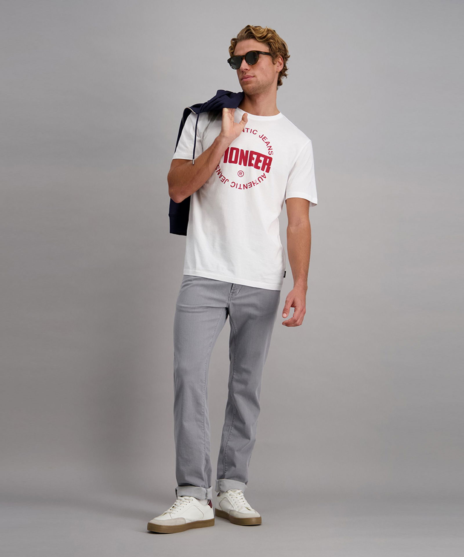 Pioneer |  Pioneer Regular Fit Jeans "Rando" | 36/34 | light grey stonewash