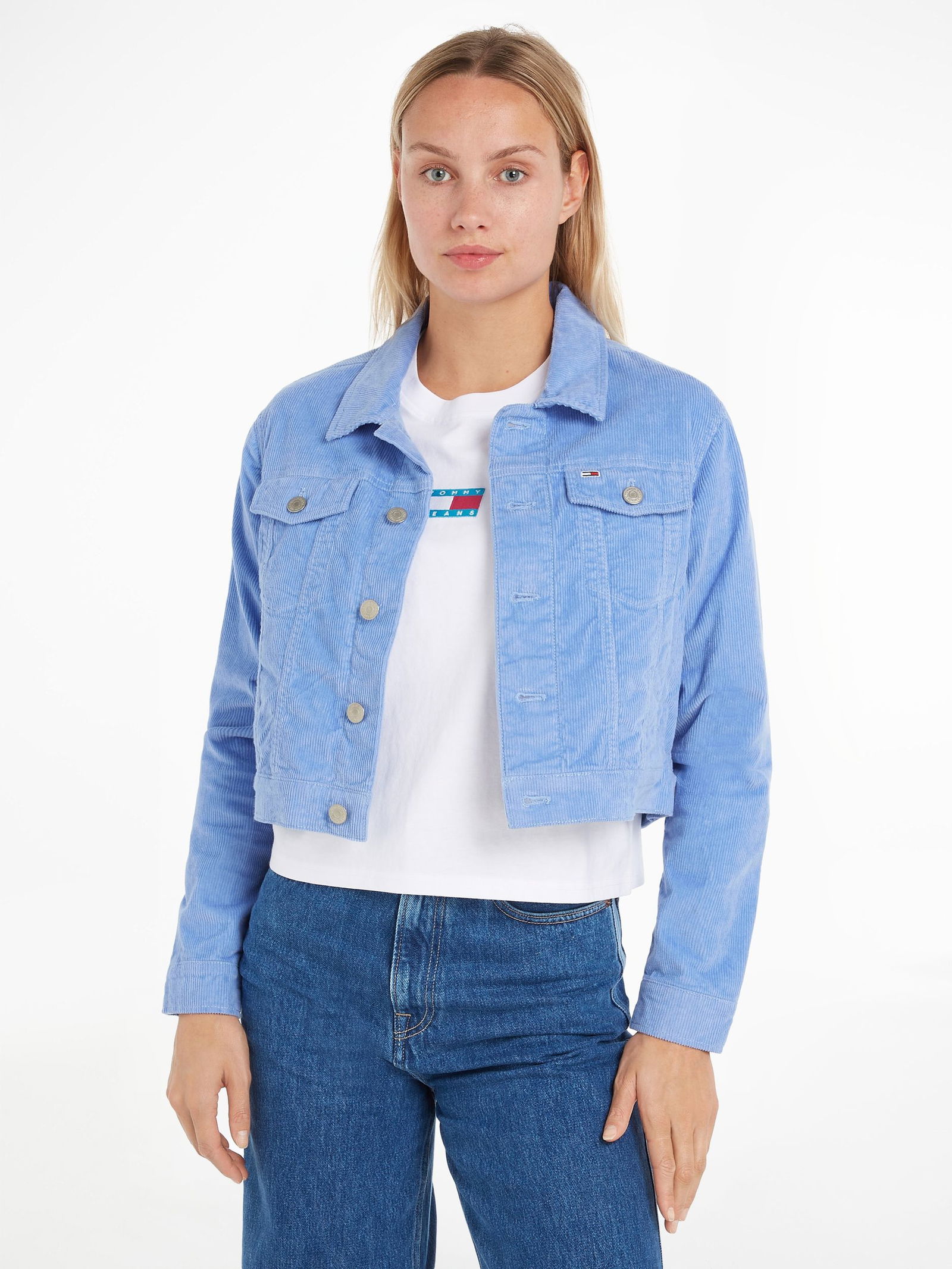 Tommy Jeans |  TJW POP CORD IZZIE SLM JACKET | S | june iris