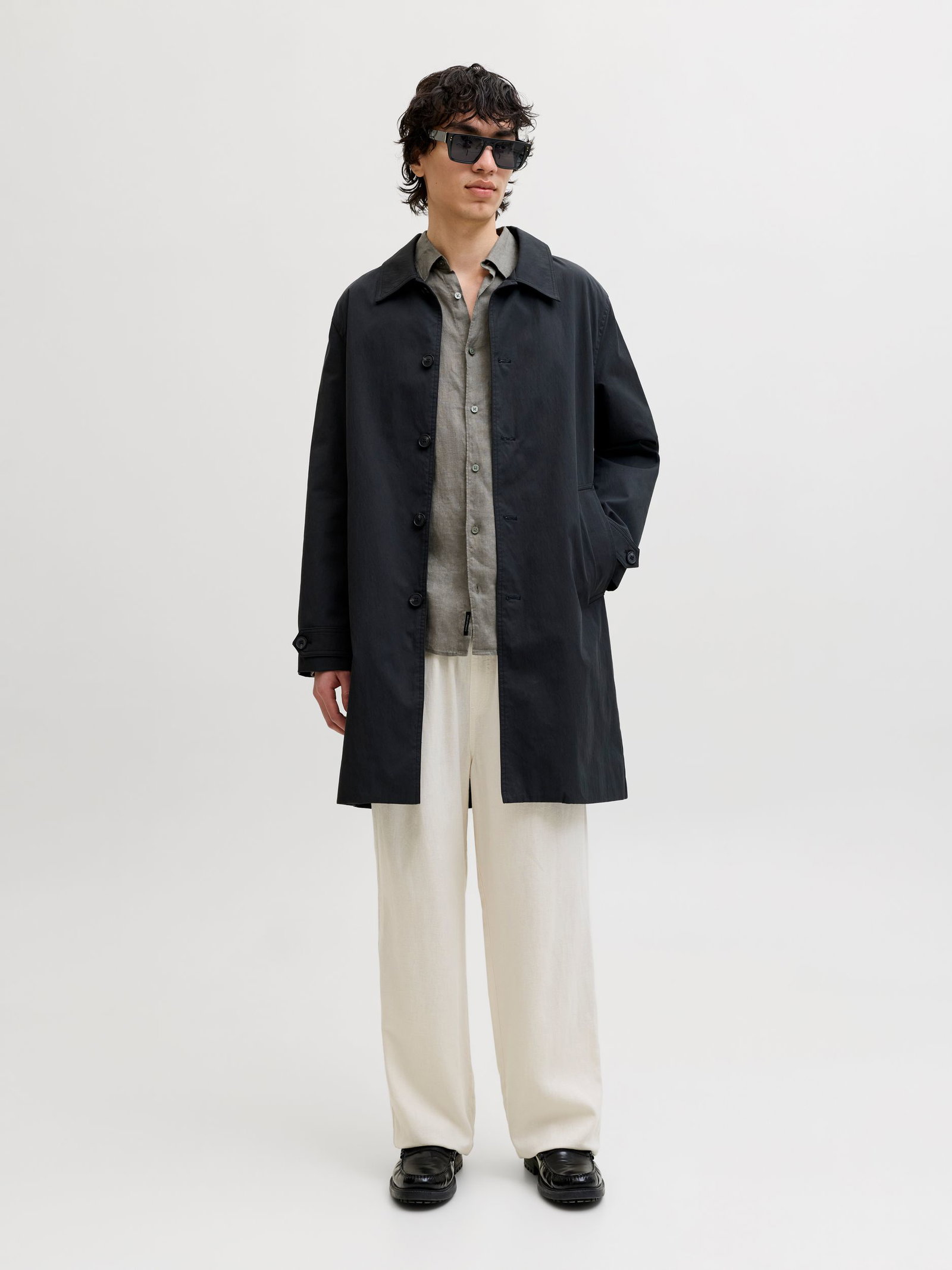 Jack&Jones |  Jack&Jones Hemd Super Slim Fit  | S | Smokey Olive