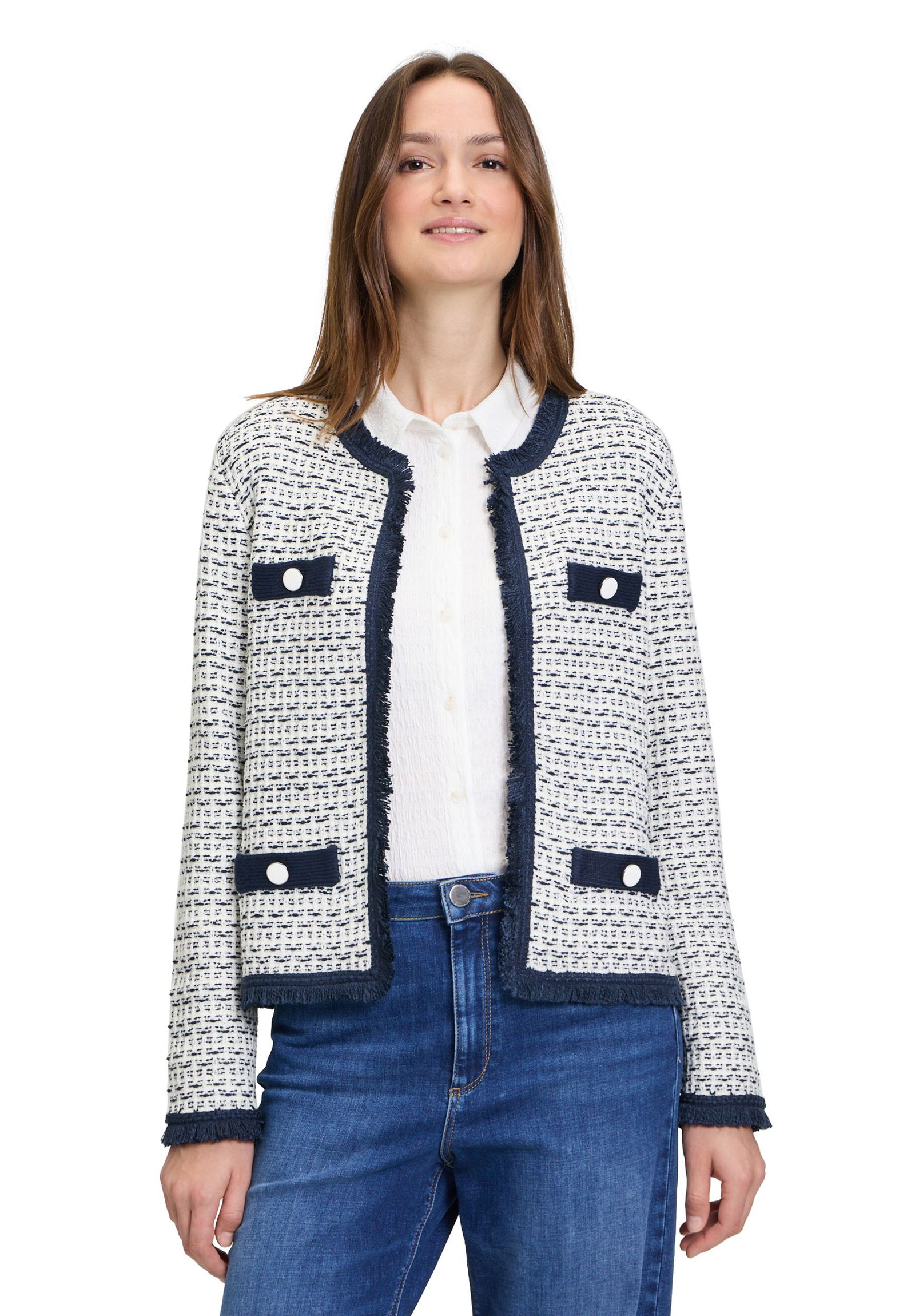 Betty & CO | Betty & CO Kurzblazer | 44 | weiß/dunkelblau
