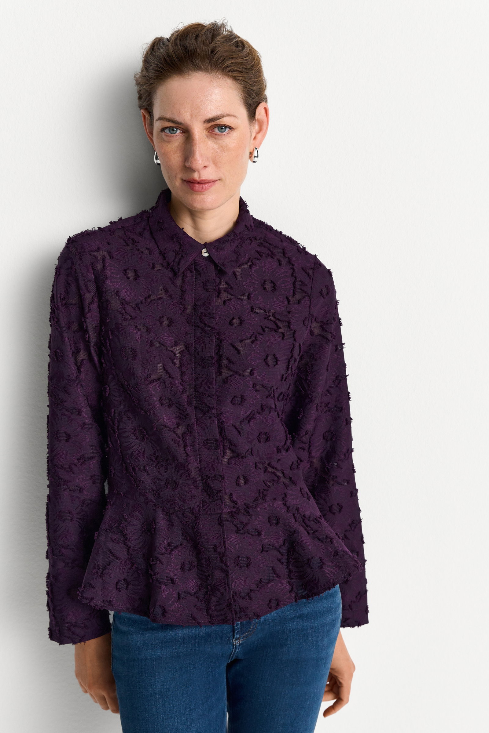 Blouse with Structure, mulberry #3