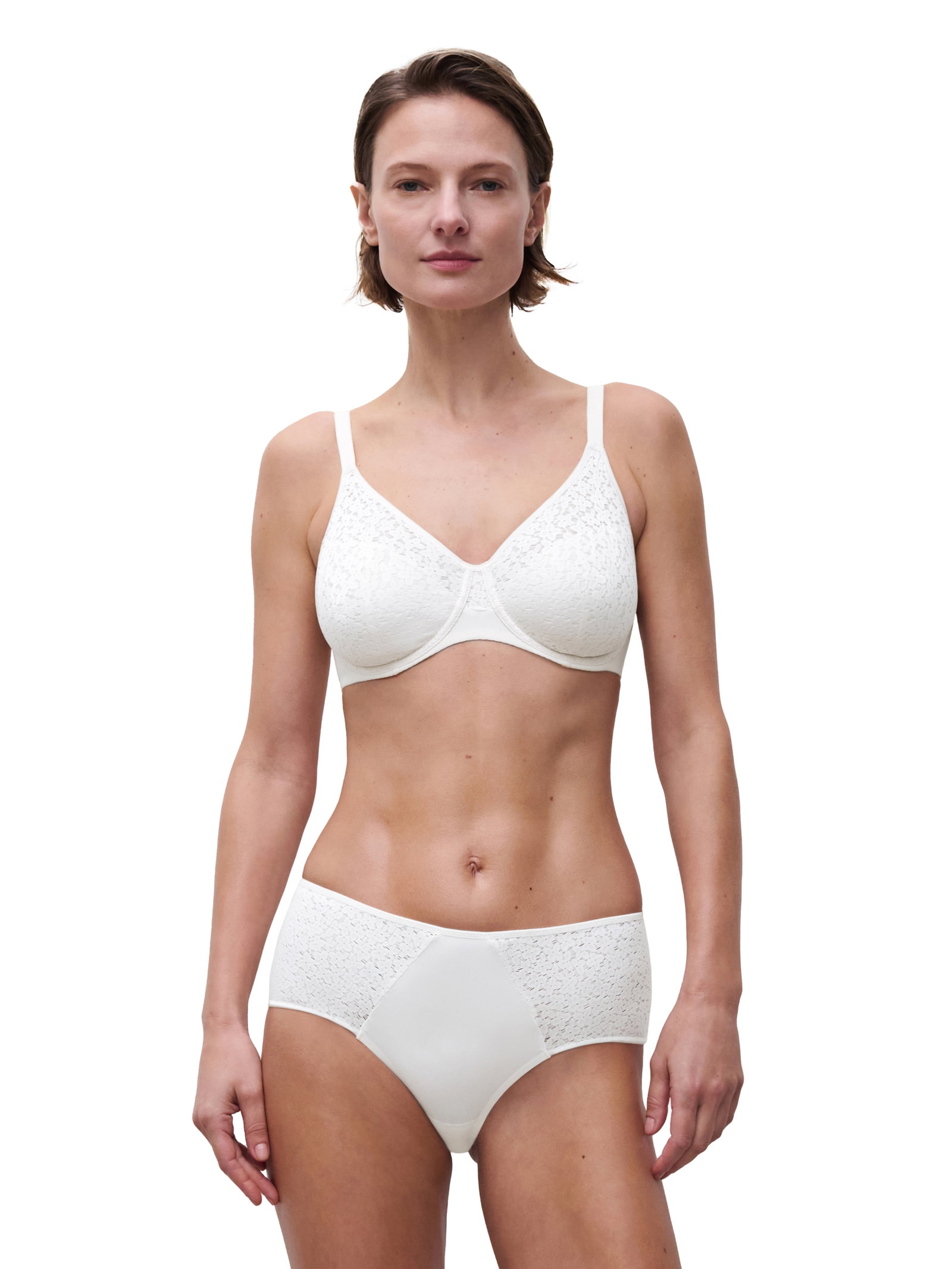 NORAH LI BH MIT BUEG. BEDECKEND GEMOLDET, WEISS #2