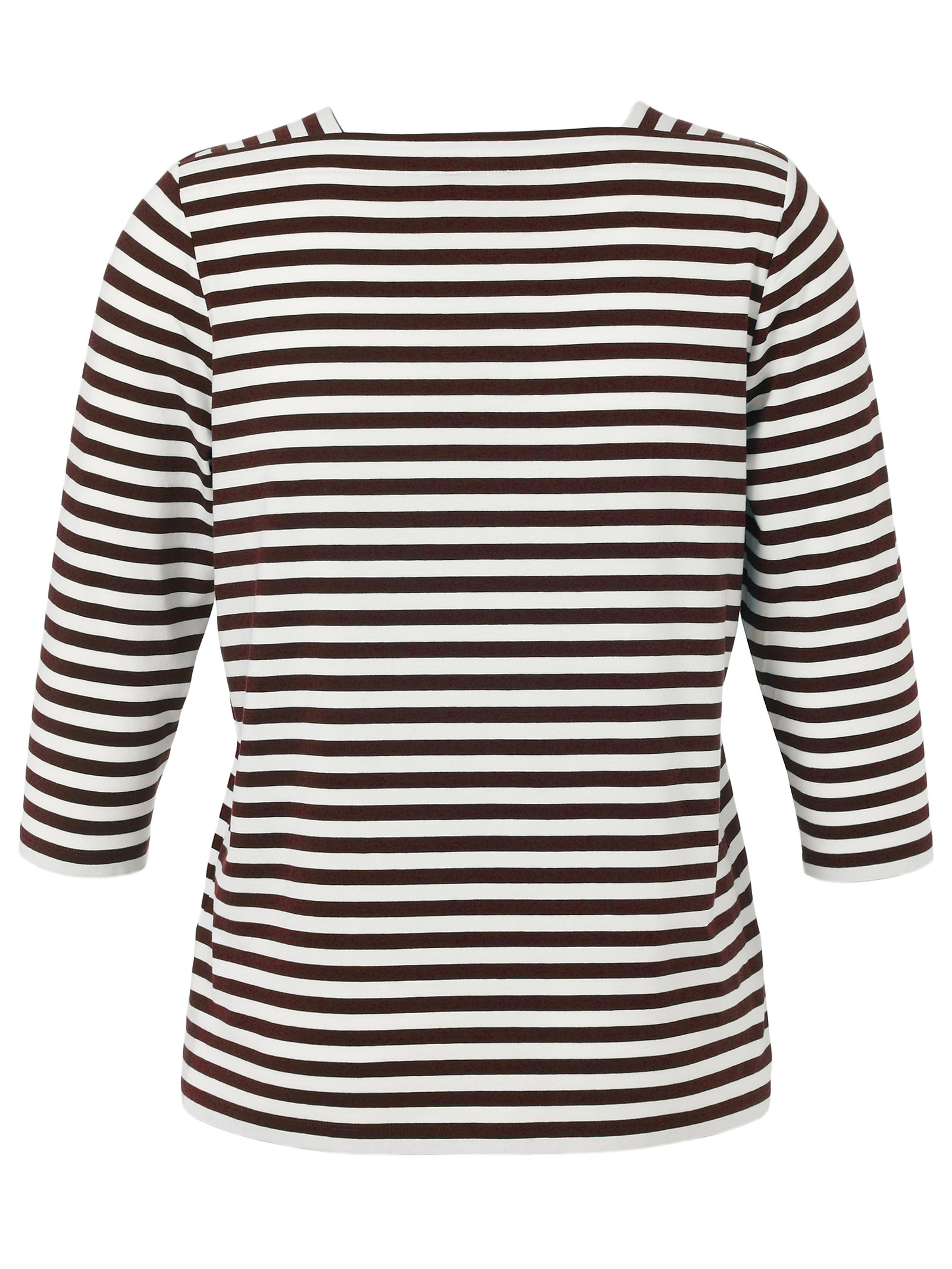 T-Shirt Karree 3/4 Arm, kaffee / creme #2