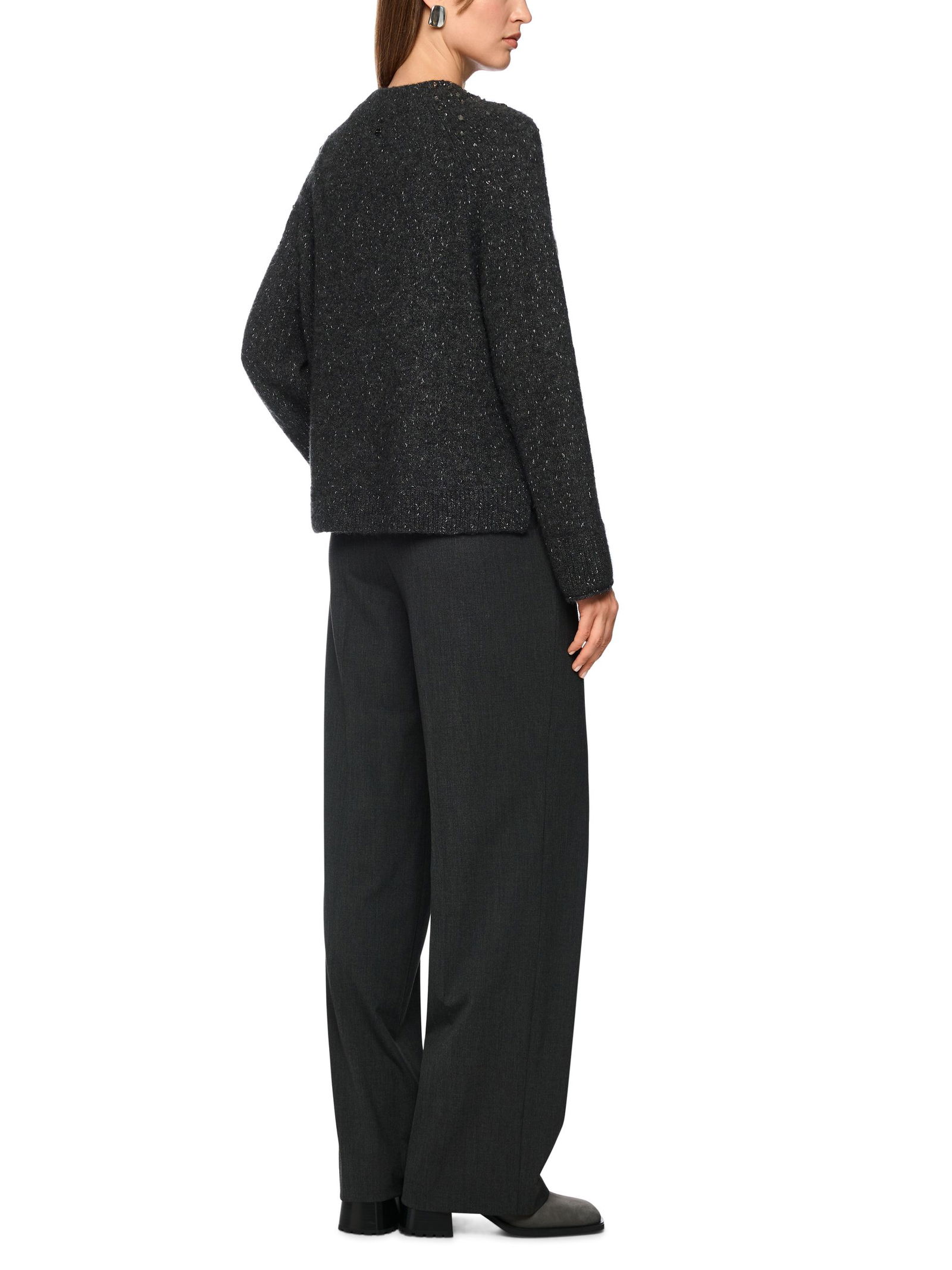 Marc Cain Collections | Marc Cain Alpakamix-Pullover mit Glitzer-Details | 38 | 1326_842