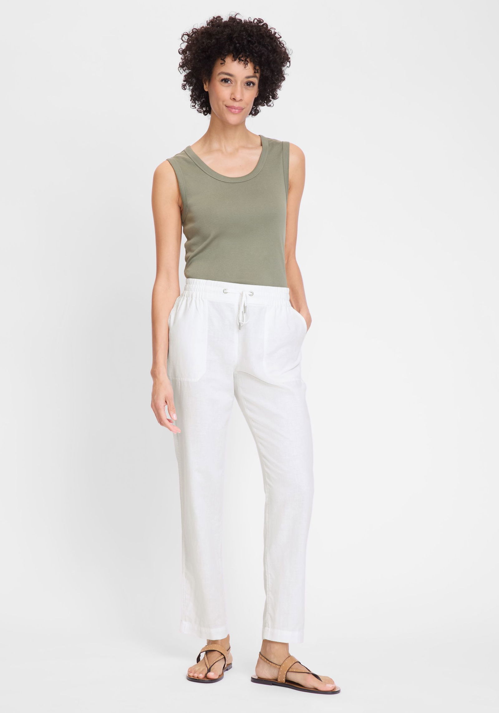 Olsen |  Olsen Schmale Hose  | 40 | white