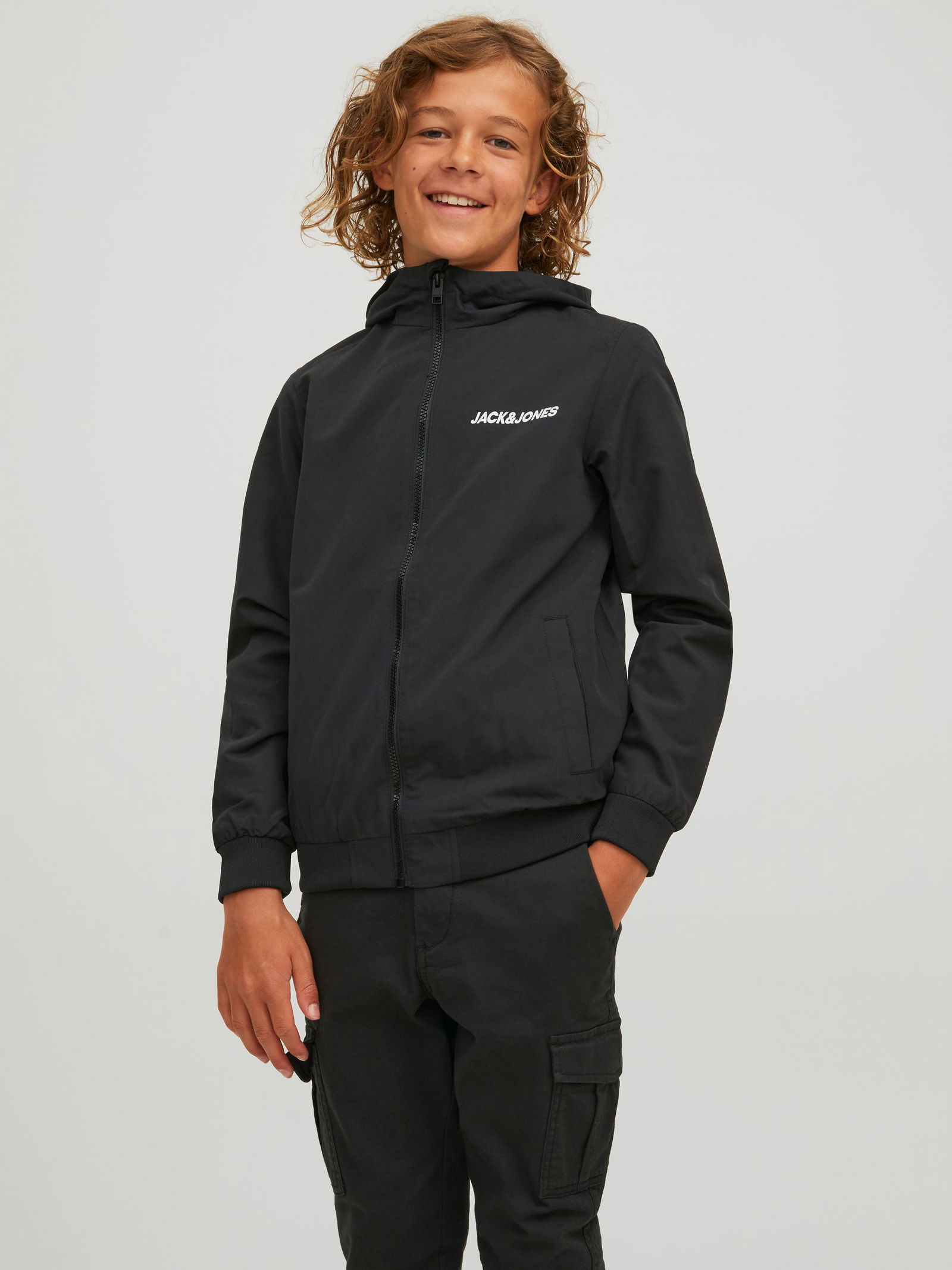 Jack&Jones | JJERUSH BLOCKING HOOD BOMBER NOOS JNR | 176 | black
