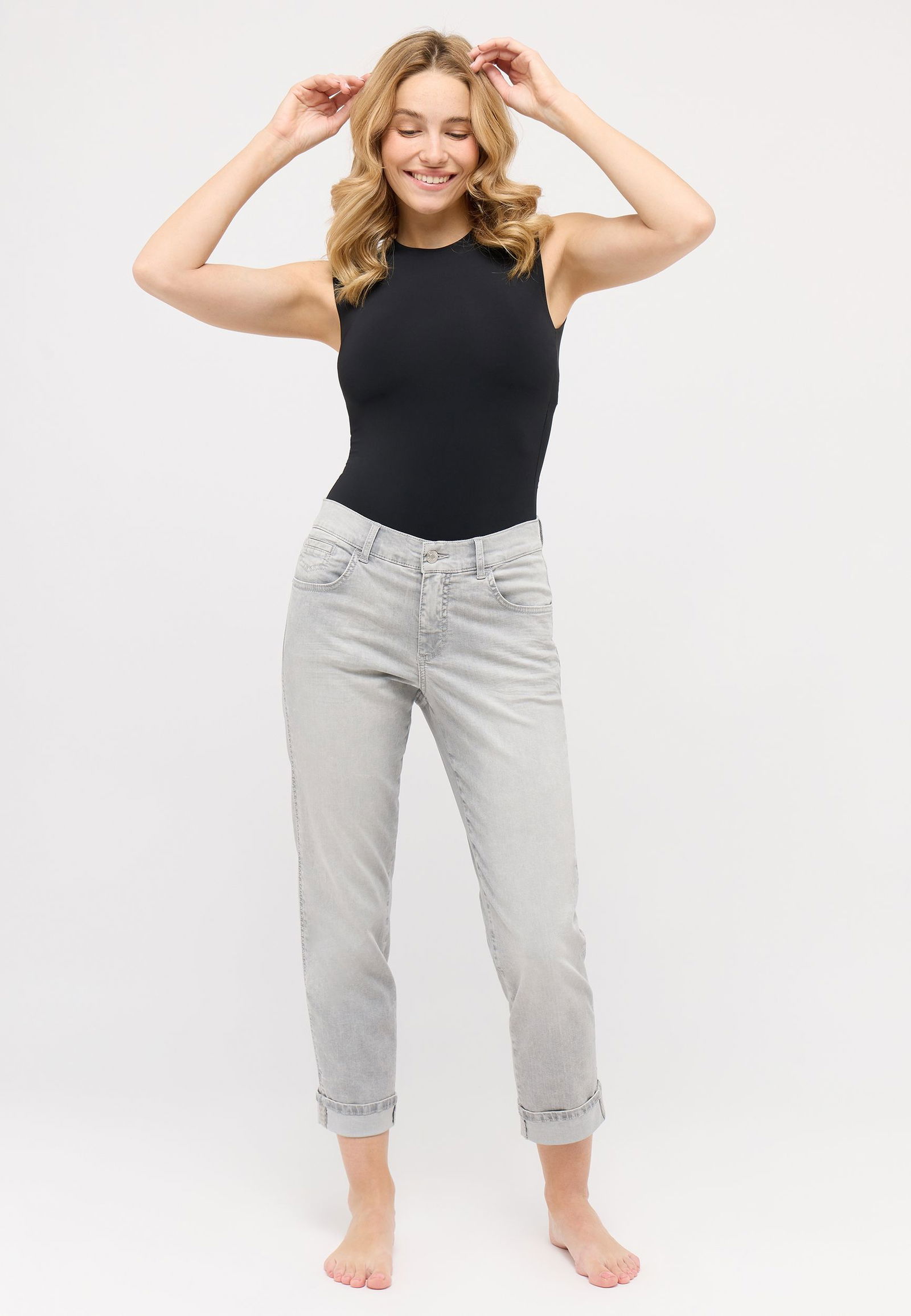 Angels |  Angels Jeans "Darleen Crop TU Ribbon" | 38/30 | light grey random used