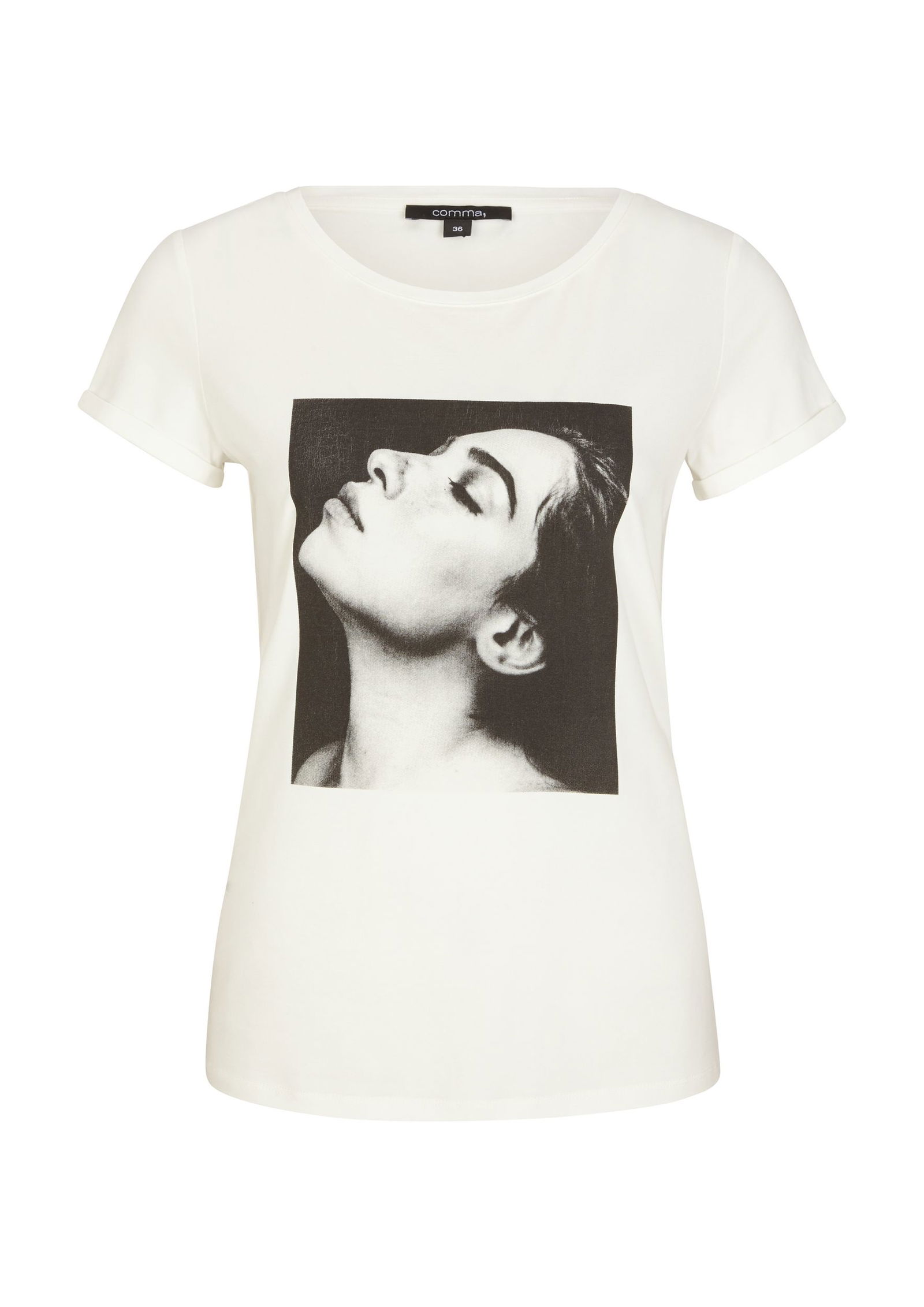 Comma |  Artwork-Shirt | 36 | weiß