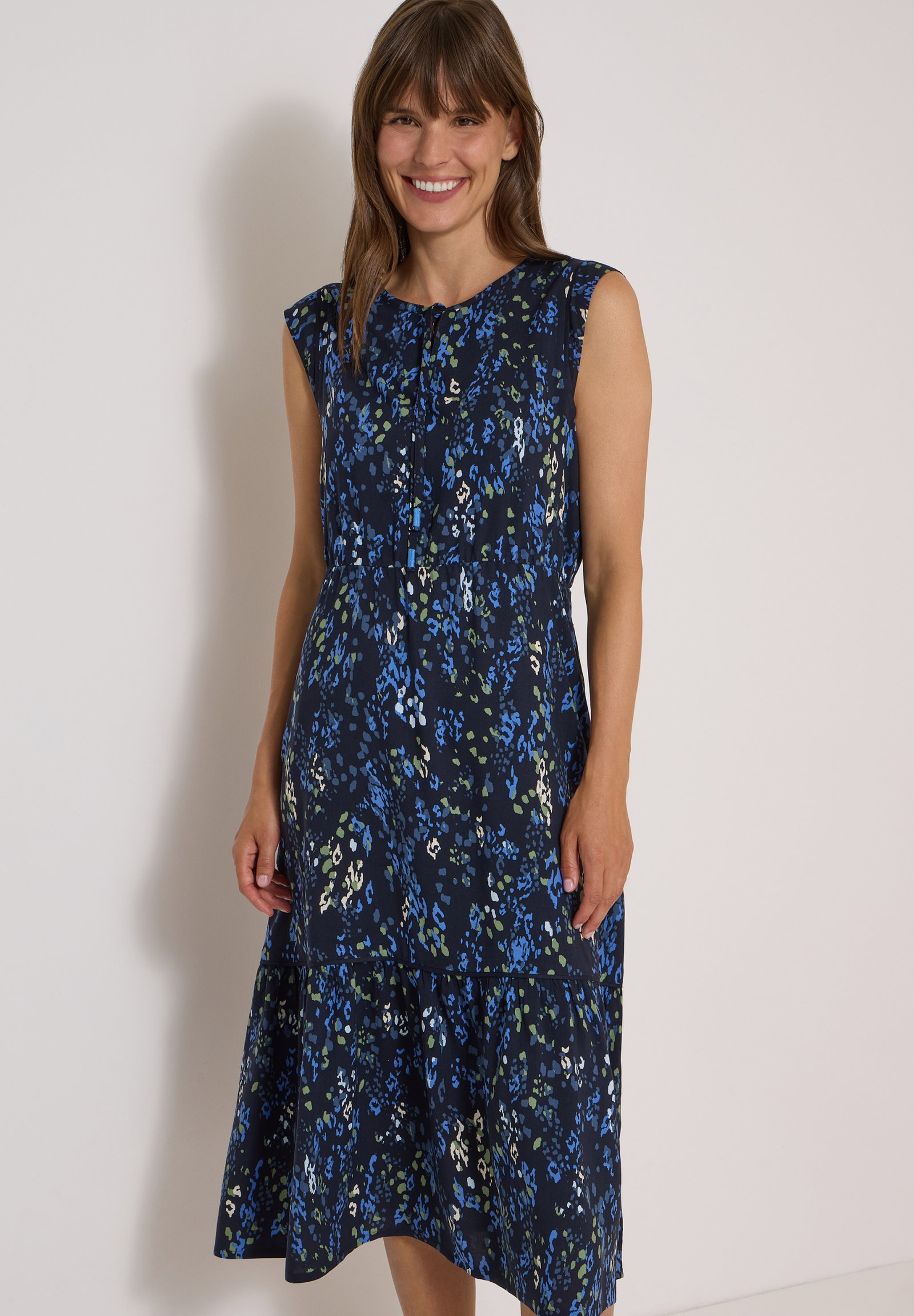 TOS Medi Print Dress, urban dark blue #6