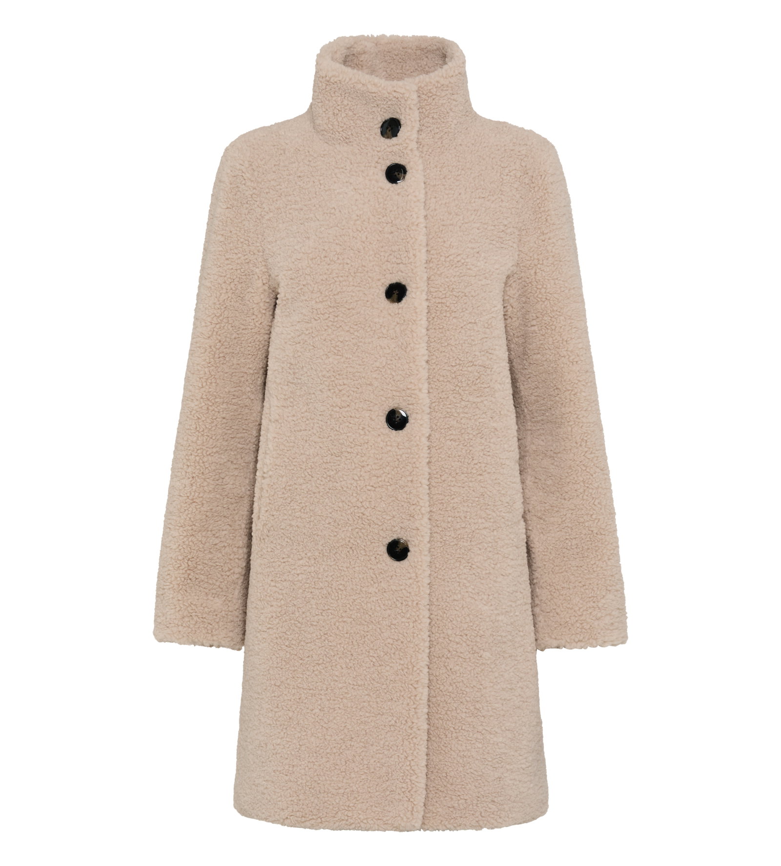 JACKE WEBPELZ, BEIGE/KITT #1