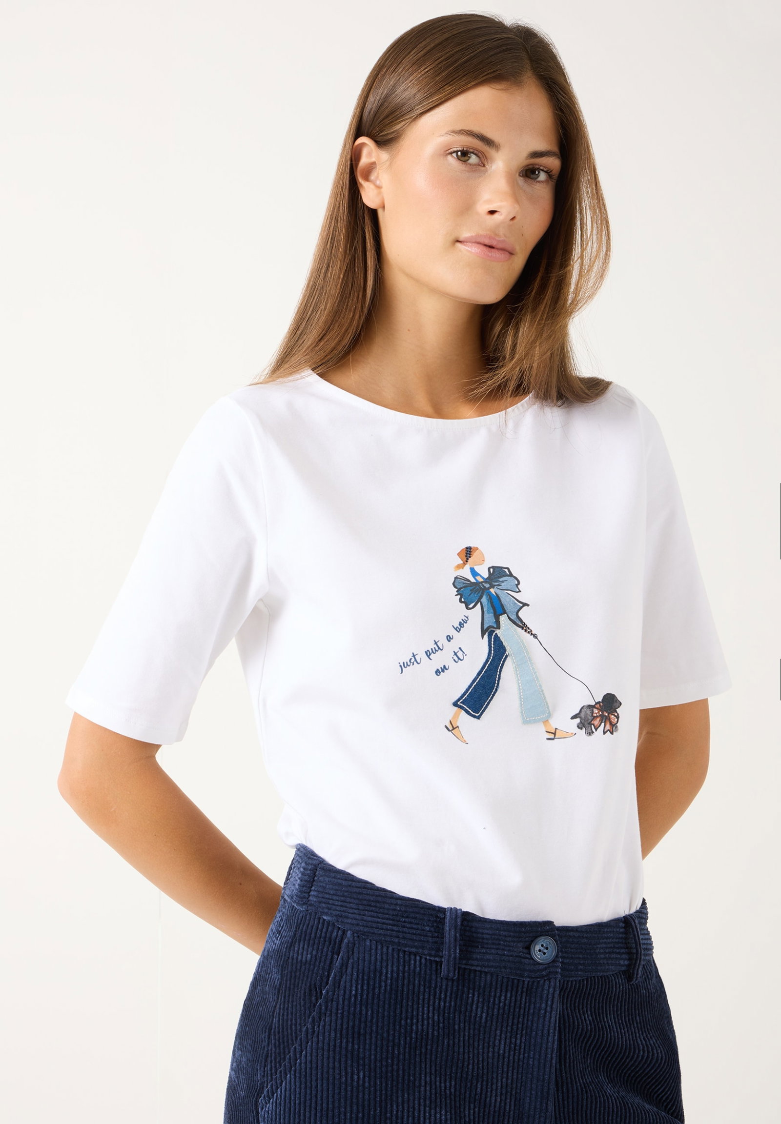 Shirt with Placement Print, white #7
