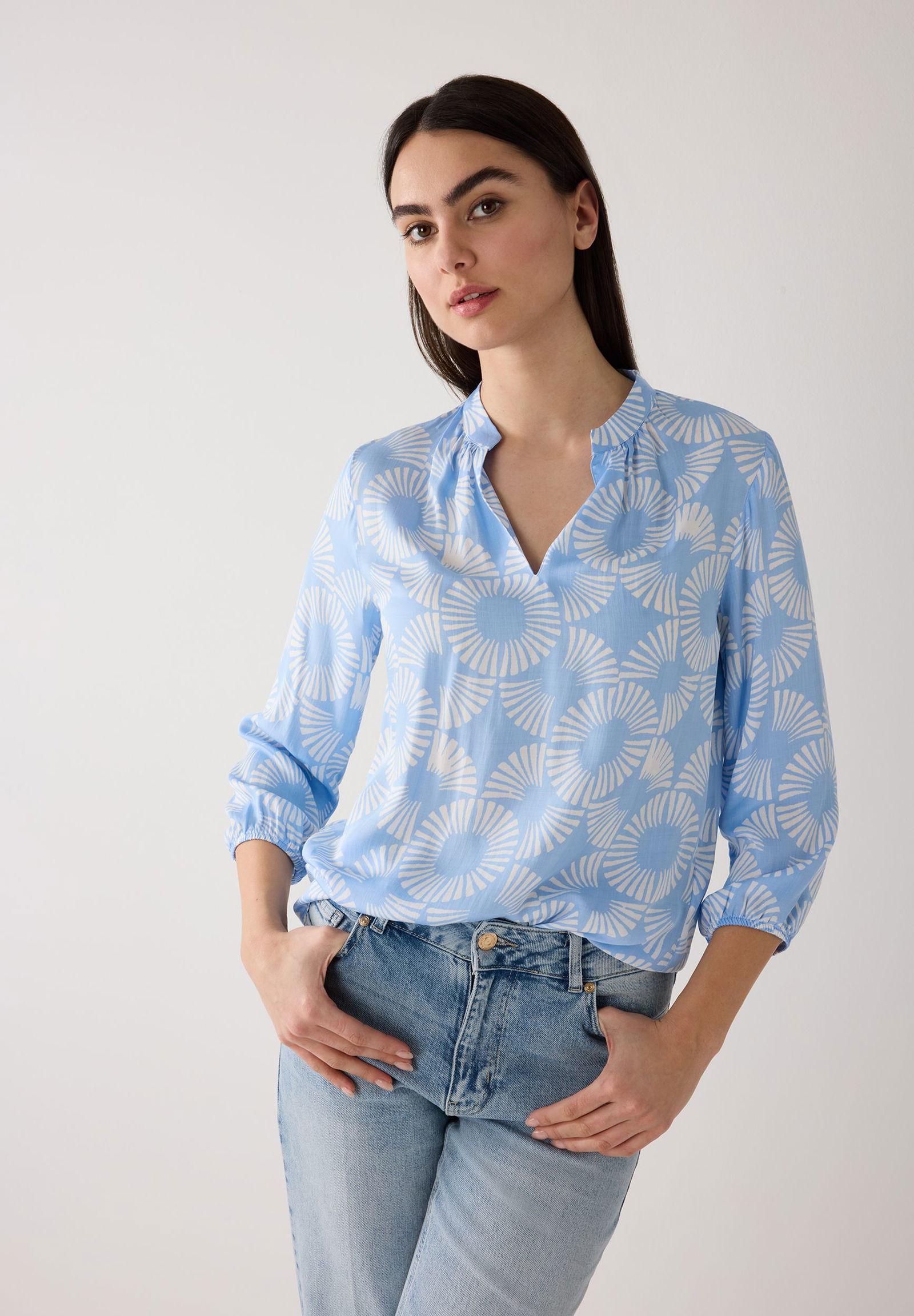 More & More |  More & More Druckbluse  | 38 | mehrfarbig
