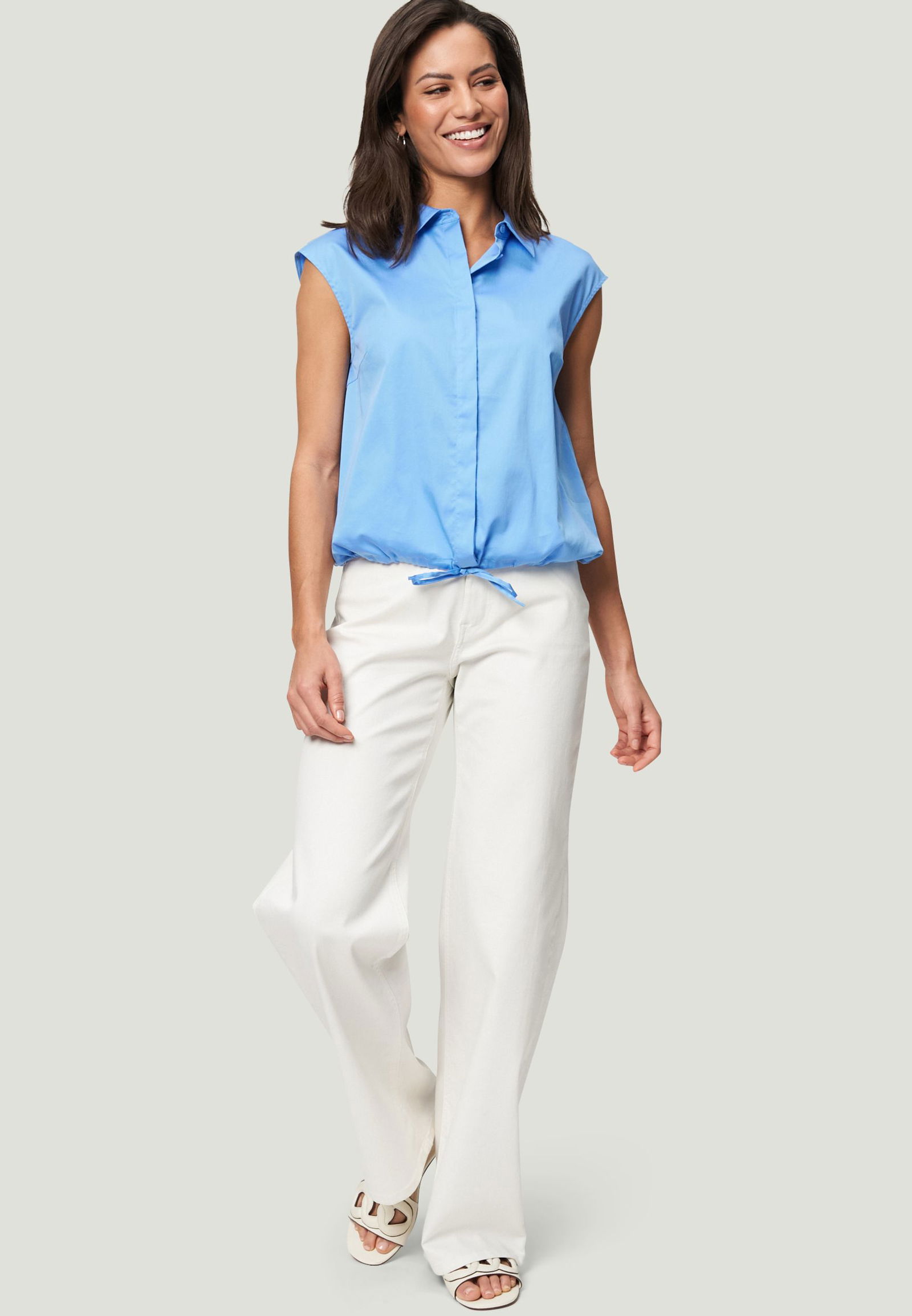 Zero |  Zero Druckbluse  | 40 | ocean blue